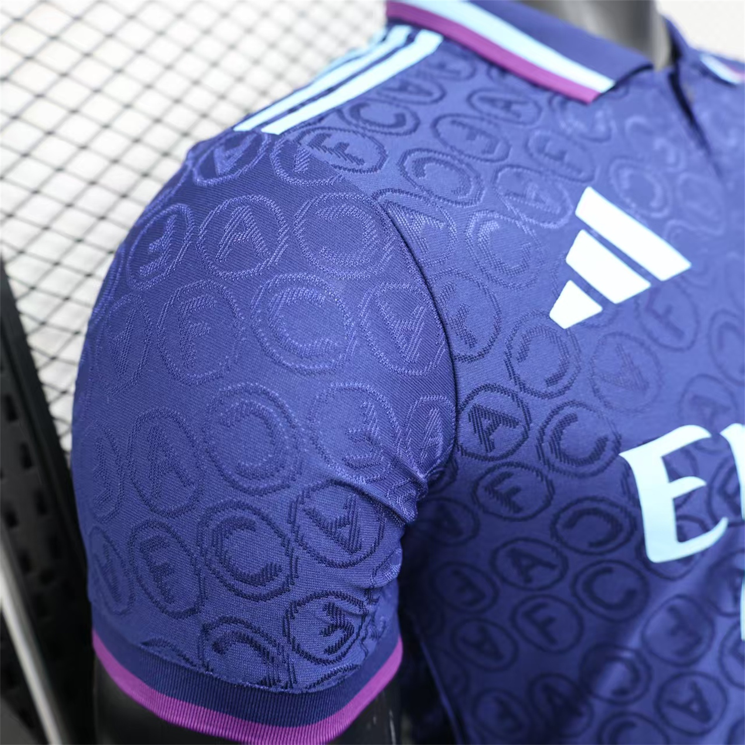 AlphaJersey-Arsenal 25-26 Deep Blue POLO Letter Pattern Special Jersey - Player Version