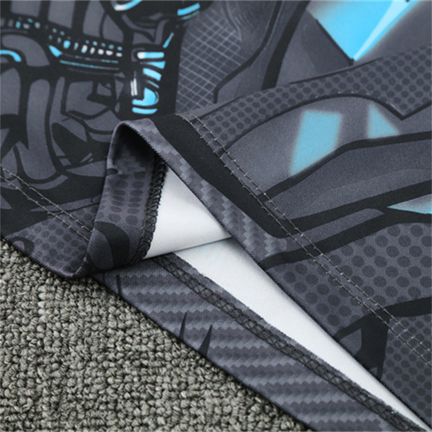 AlphaJersey-Napoli 25-26 Kids Long Sleeve Training Set - Gray Mecha Top & Black Pants
