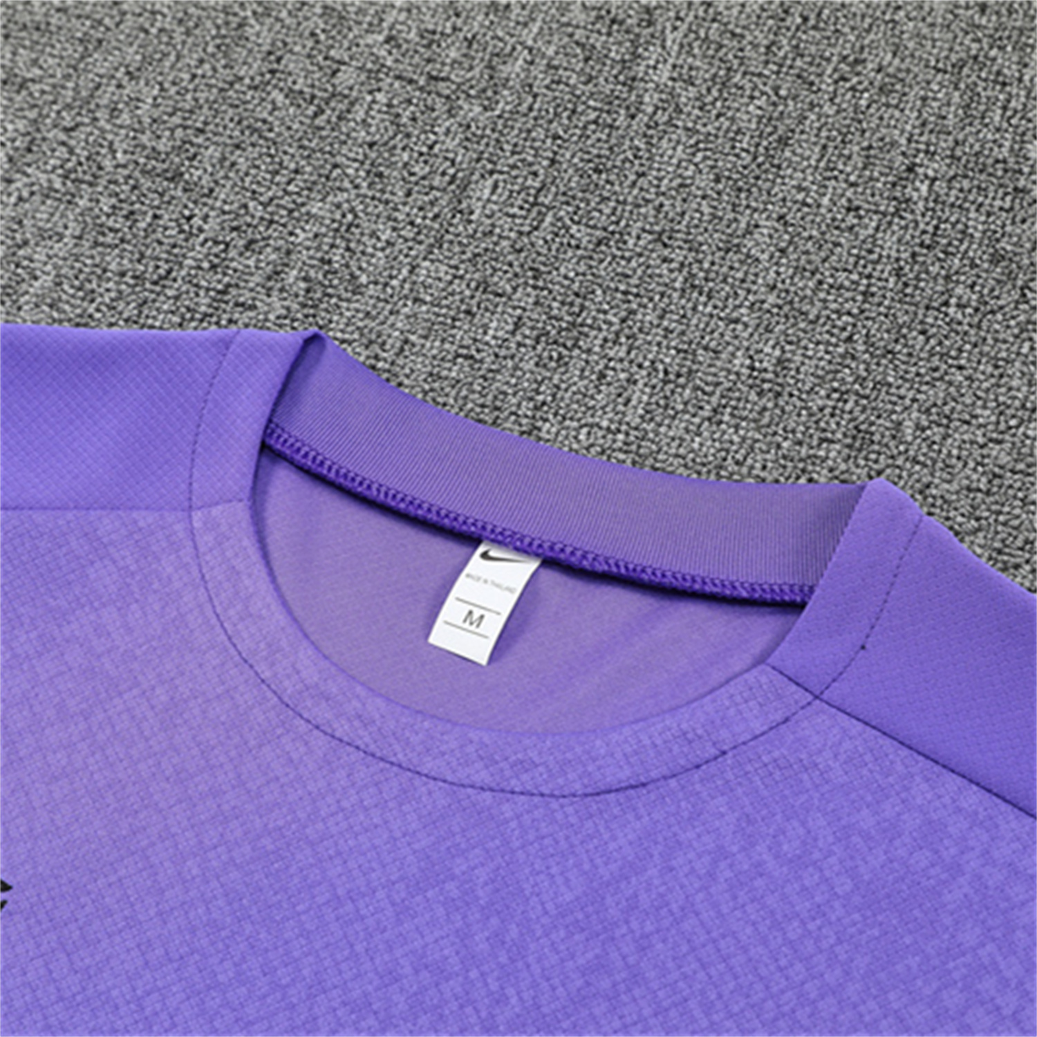 AlphaJersey-Barcelona 25-26 X KB Kids Short-Sleeve Training Set - Purple Top & Black Shorts