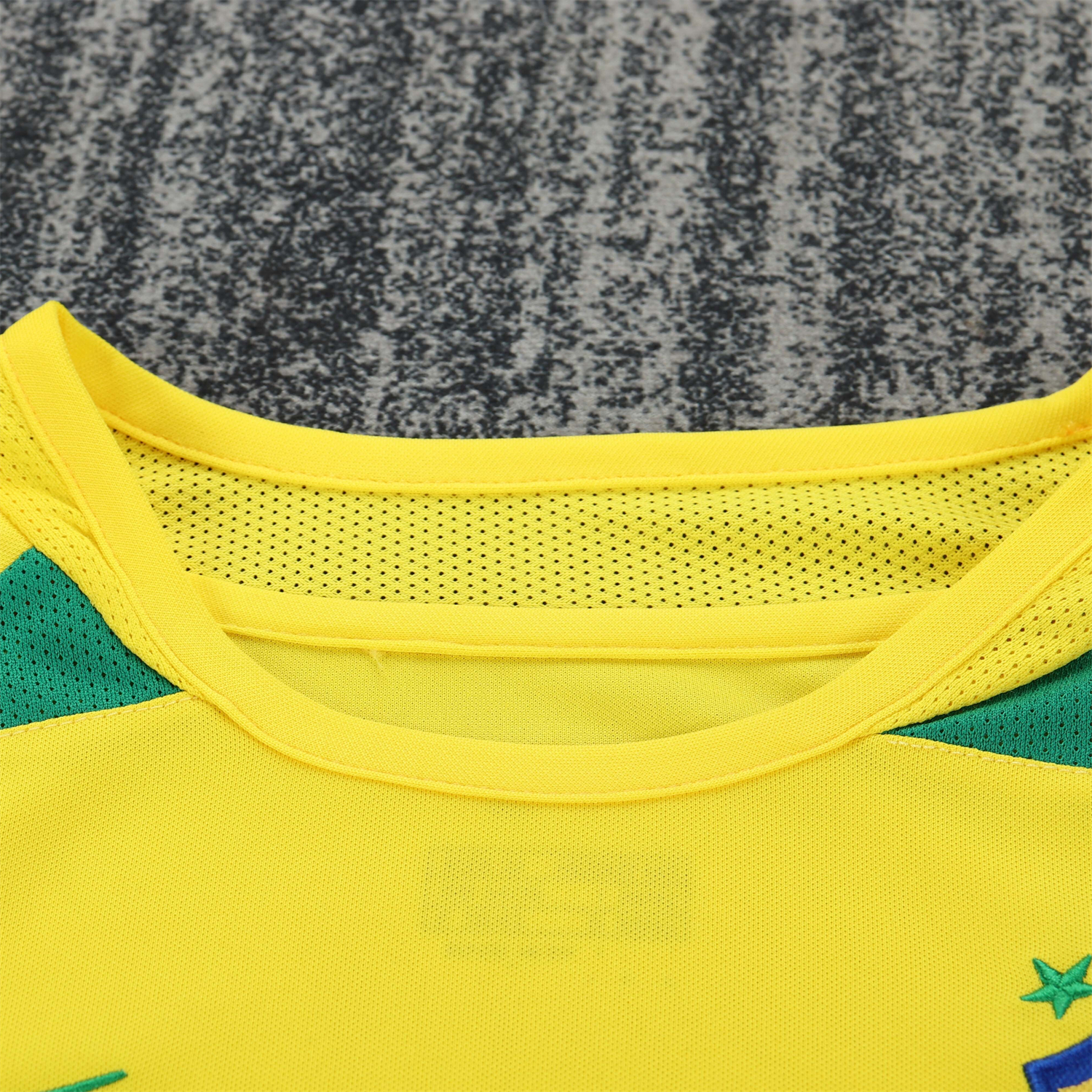 AlphaJersey-Retro Brazil 2002 Home Long Sleeves Kids Kit
