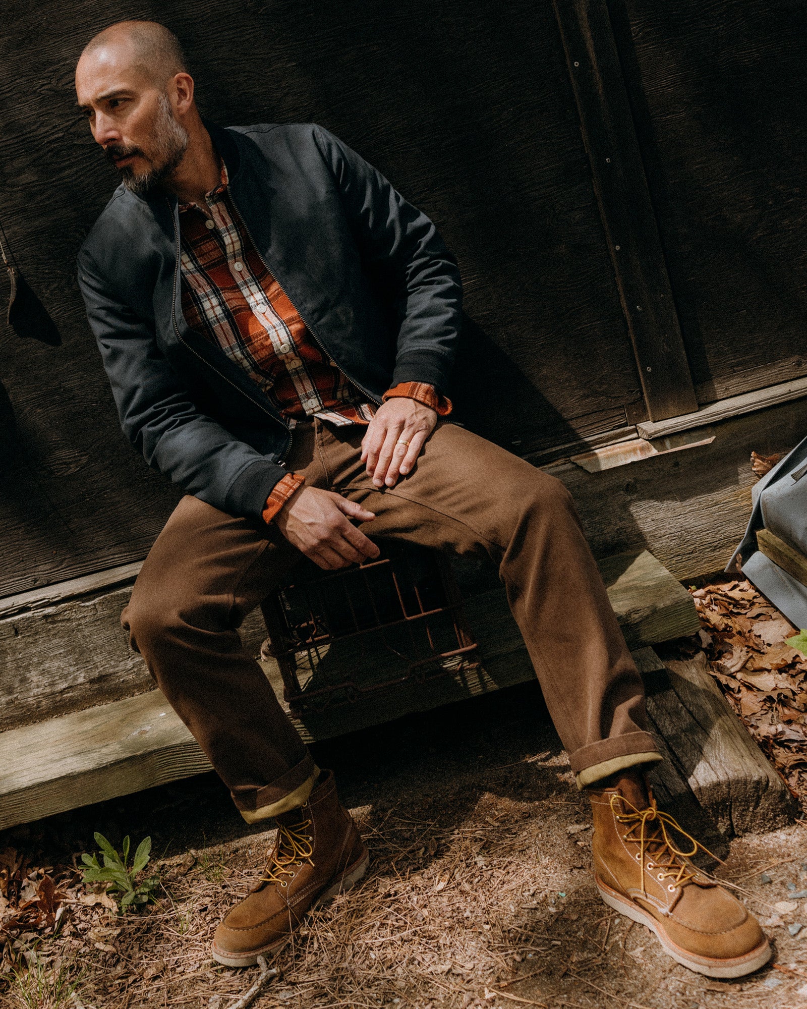 The Camp Pant in Aged Penny Chipped Canvas | Modern Menswear by yycbvcnbmmnbm