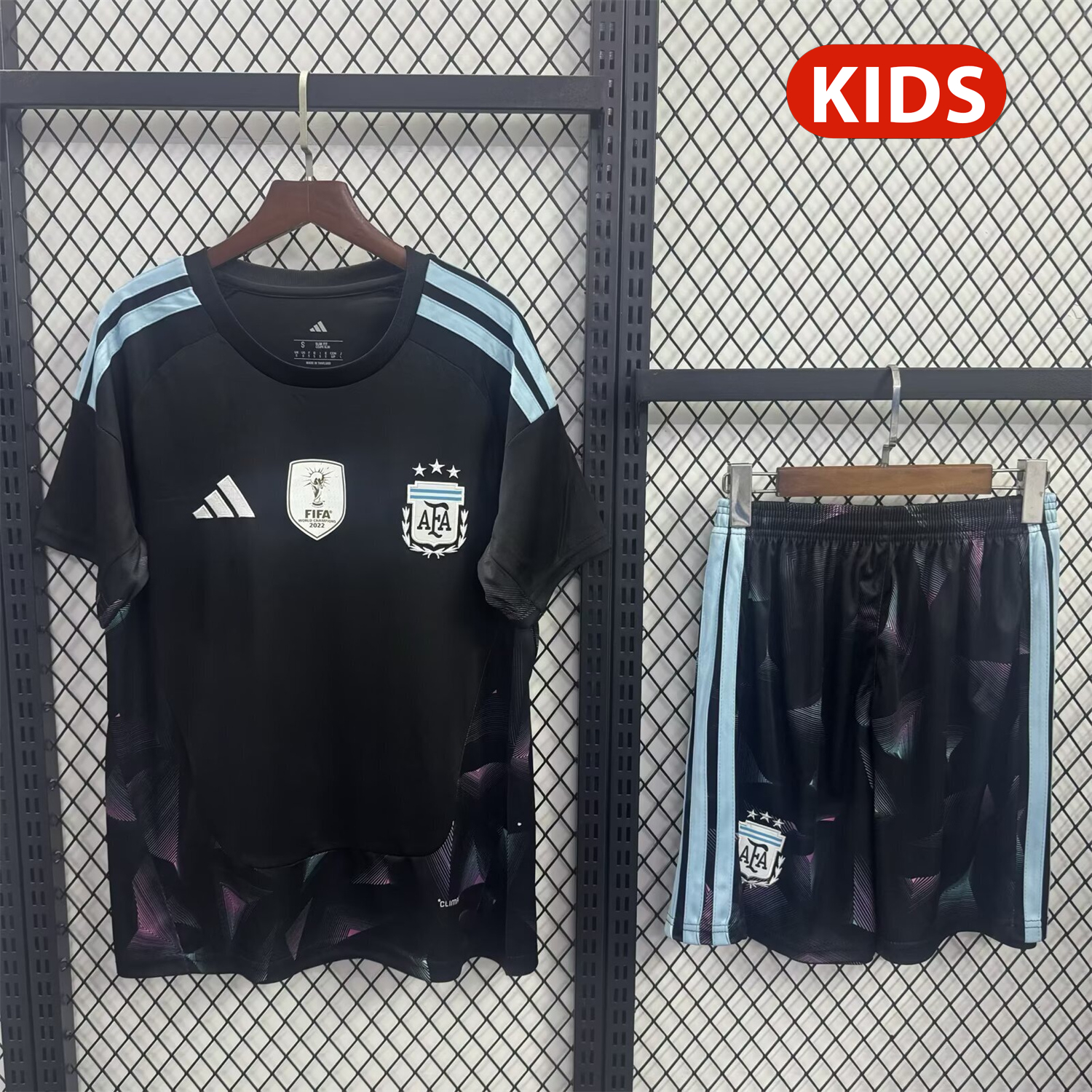 AlphaJersey-Argentina 2026 Goalkeeper Black Kids Kit