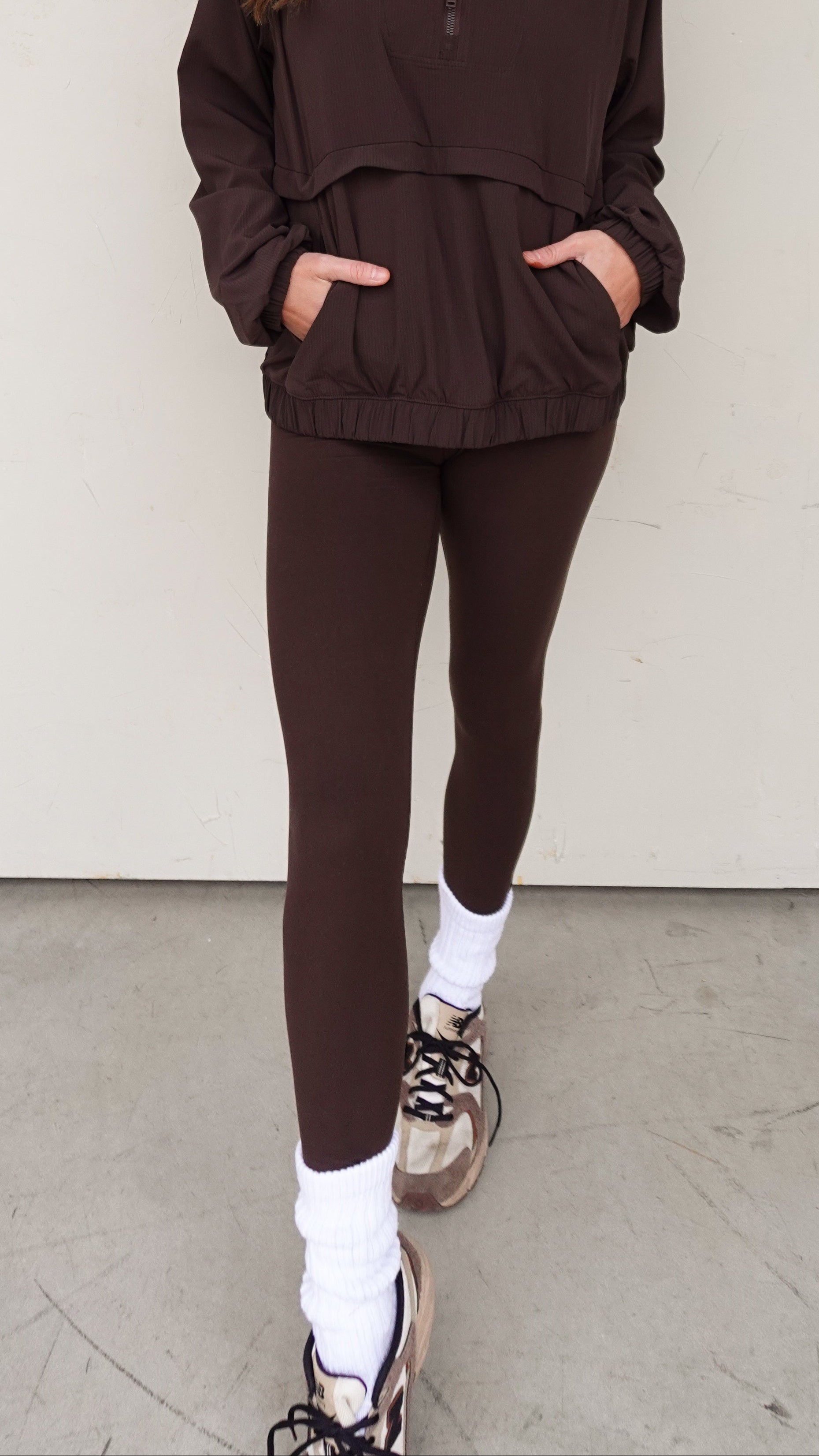 High-Waisted Buttersoft Legging - Espresso | Elegant Women's Fashion by coolavocek
