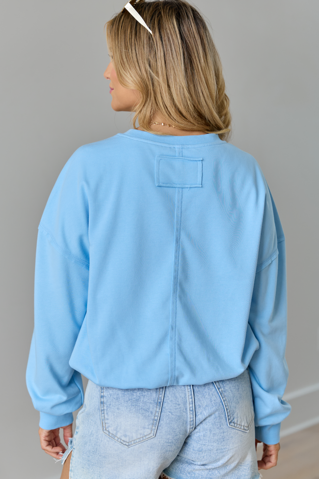 Prestyn Blue Bubble Long Sleeve Top SALE | Elegant Women's Fashion by coolavocek