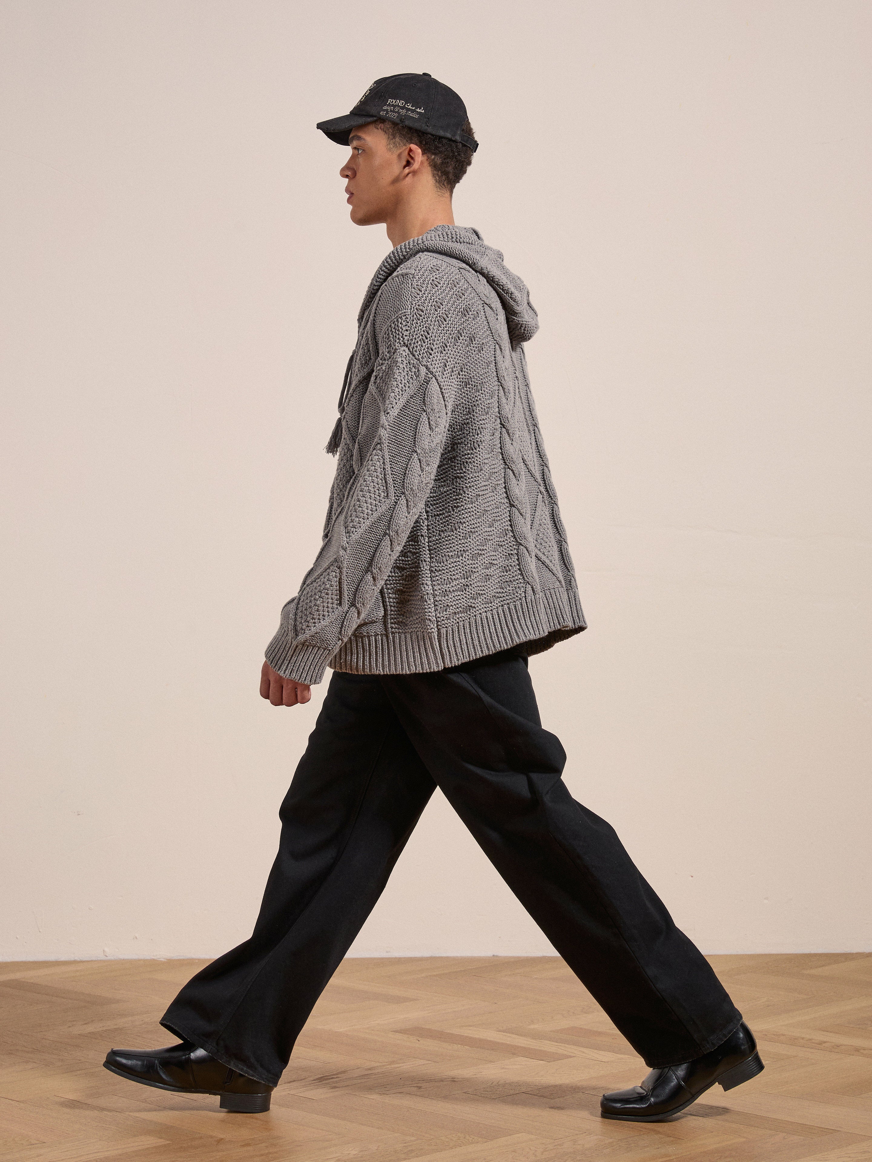 Zip Up Cable Knit Hoodie | Modern Menswear by yycbvcnbmmnbm