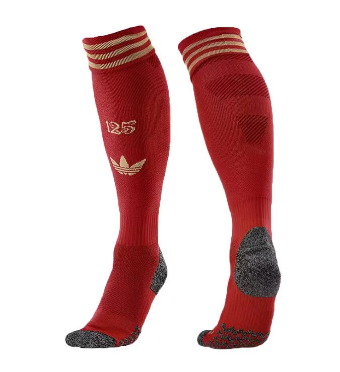 AlphaJersey-Bayern Munich 2025 125th Anniversary Socks - Red