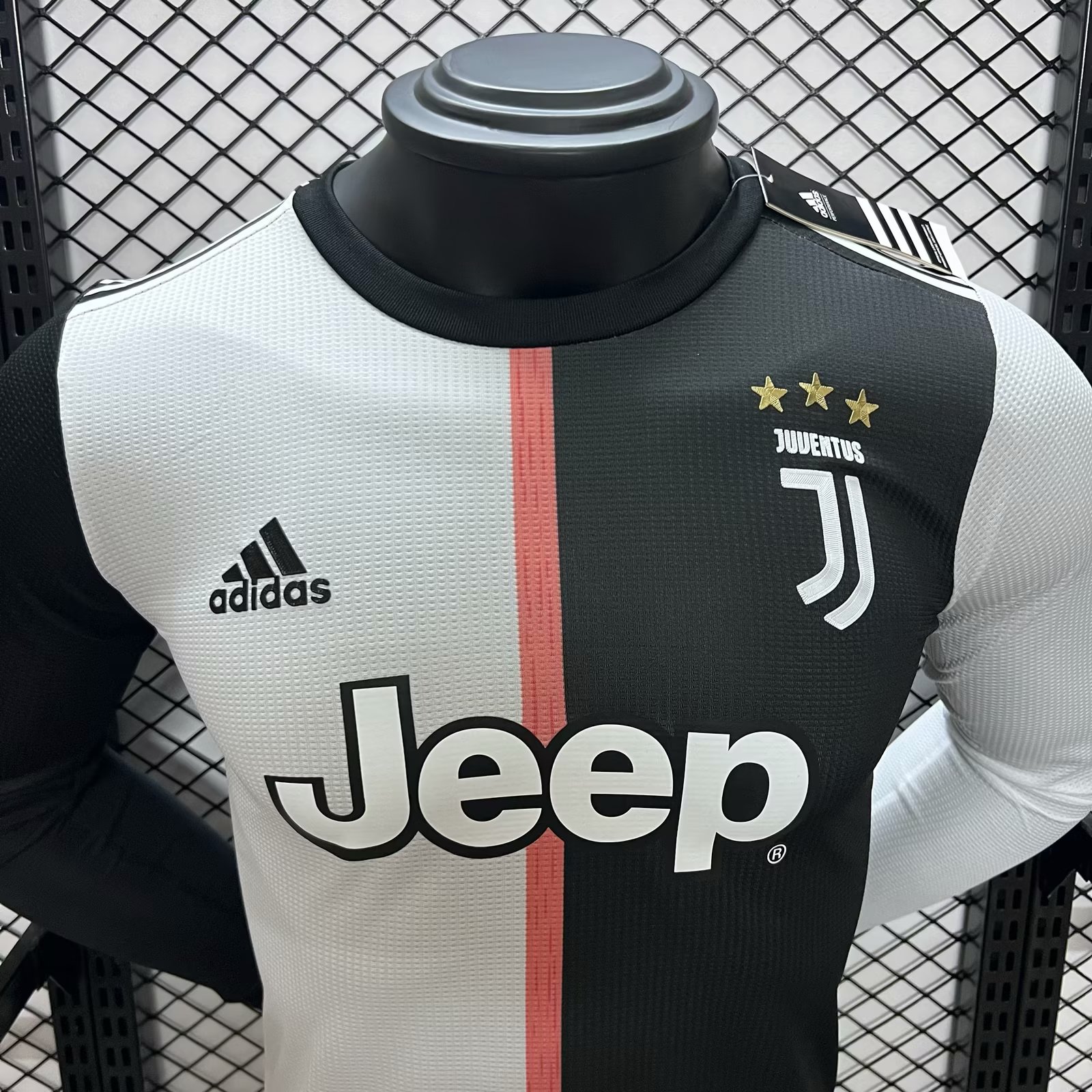 AlphaJersey-Retro Juventus 2019-20 Home Stadium Long Sleeve Jersey - Player Version