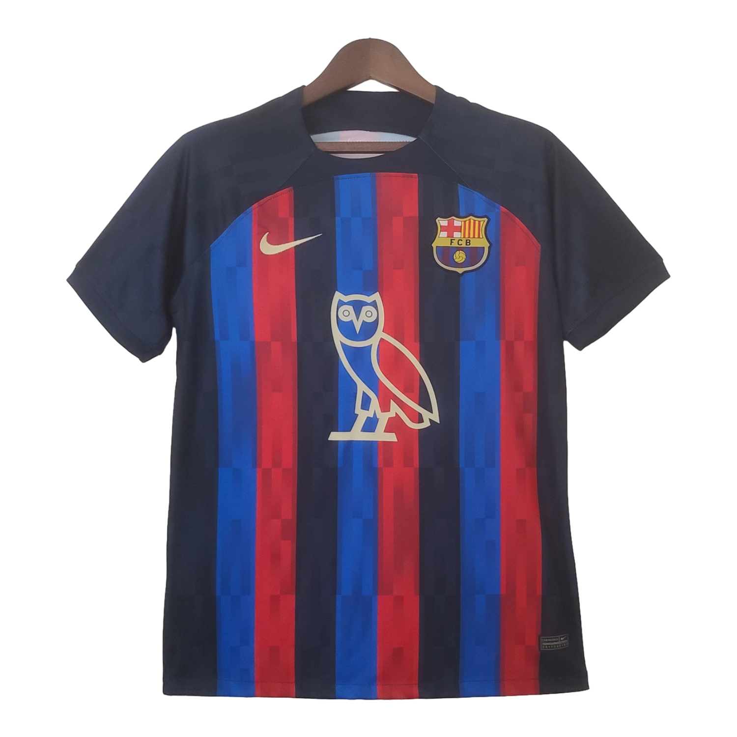 AlphaJersey-Retro Barcelona 22-23 Owl Sponsor Home Jersey