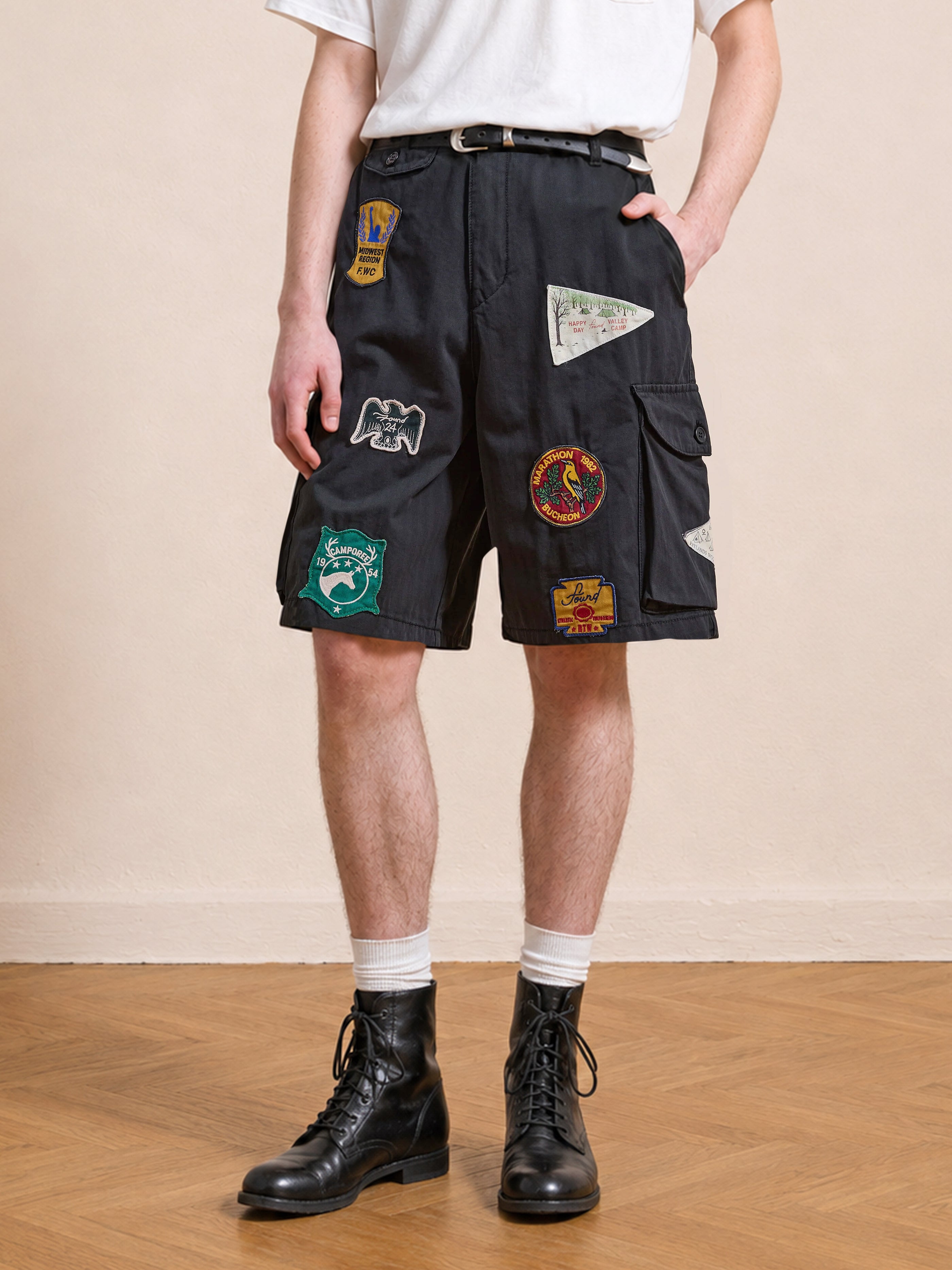 Patchwork Cargo Shorts | Modern Menswear by yycbvcnbmmnbm