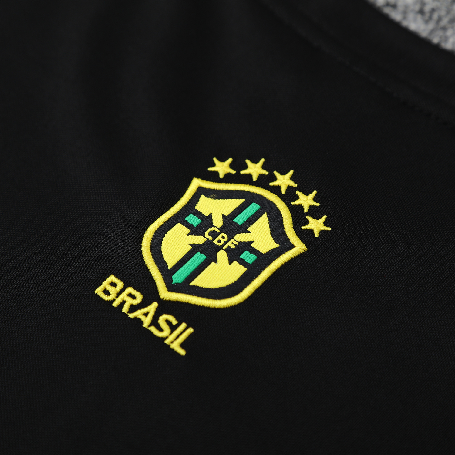 AlphaJersey-Brazil 25-26 Blue Jesus Statue Vest Training Set - Blue Vest & Black Shorts
