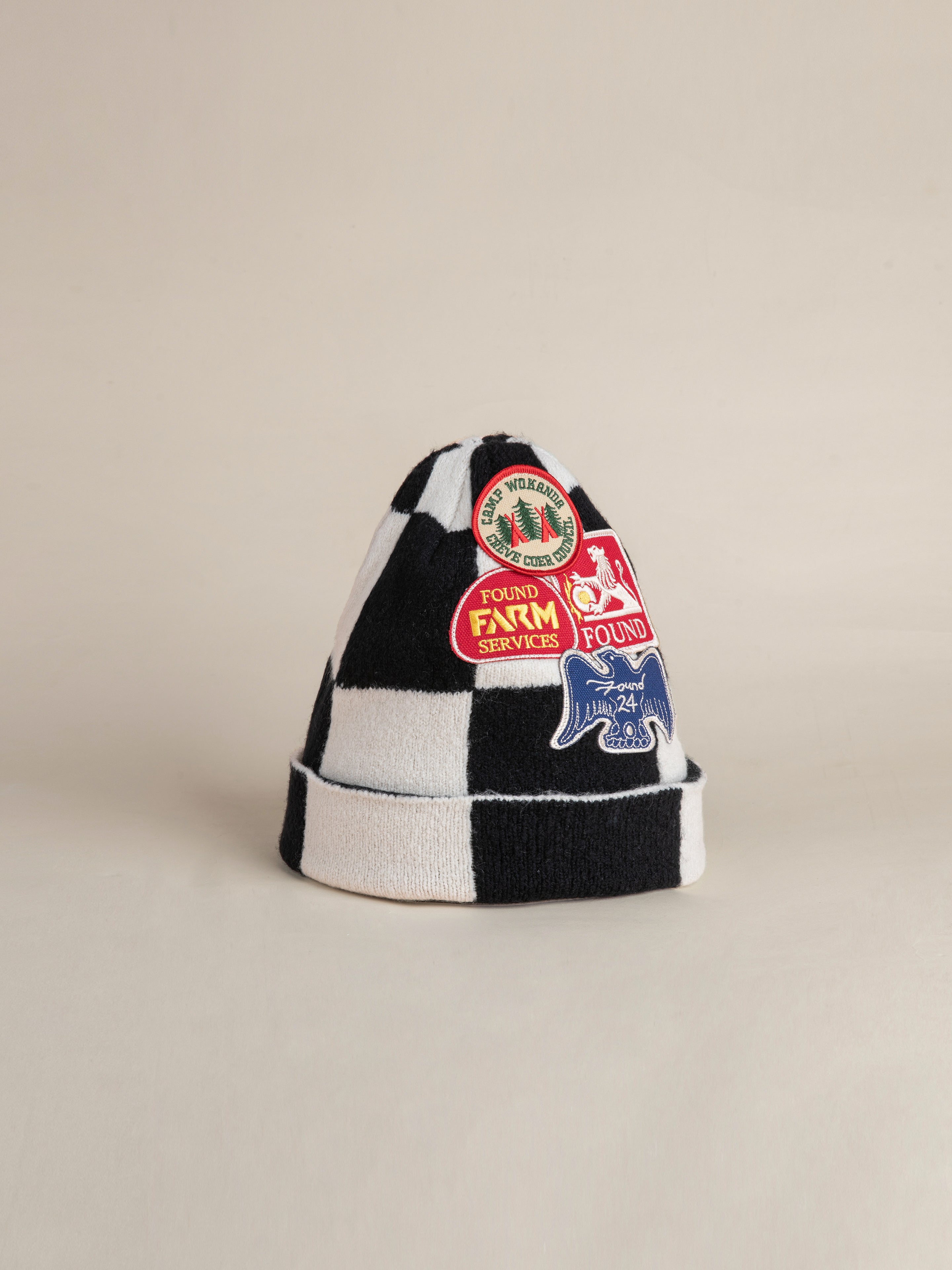 Check Multi Patch Beanie | Modern Menswear by yycbvcnbmmnbm