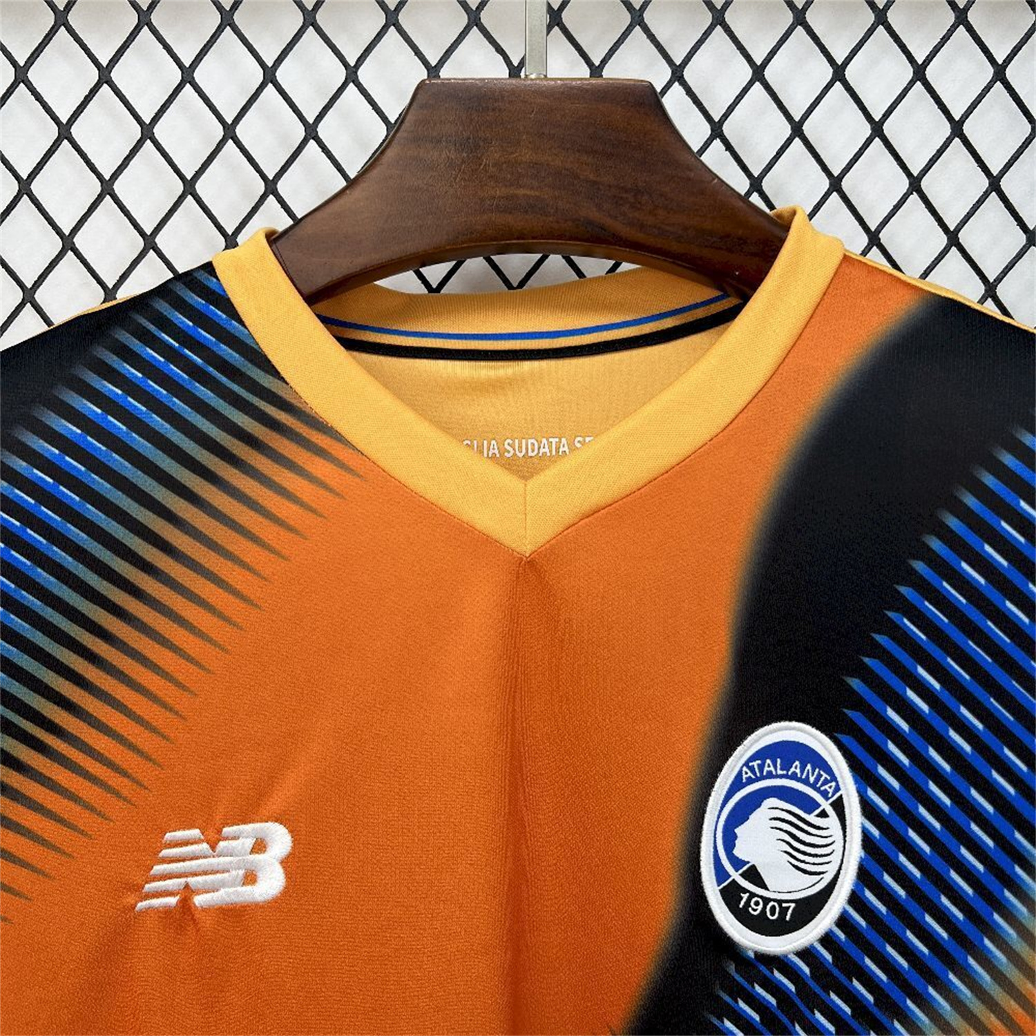 AlphaJersey-Atalanta 25-26 Third Orange And Blue Jersey - Fans Version