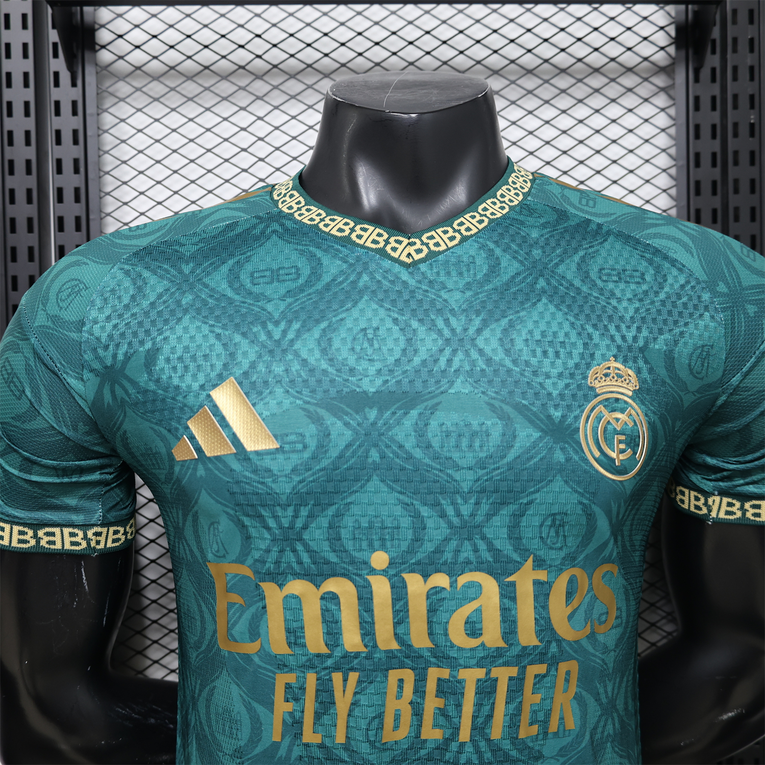 AlphaJersey-Real Madrid 25-26 Dark Green Logos Special Jersey - Player Version