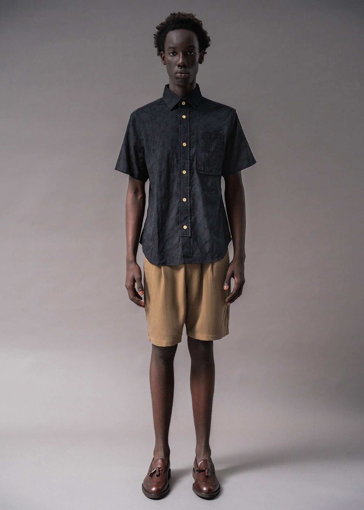 Embroidered Offset Shirt | Modern Menswear by yycbvcnbmmnbm