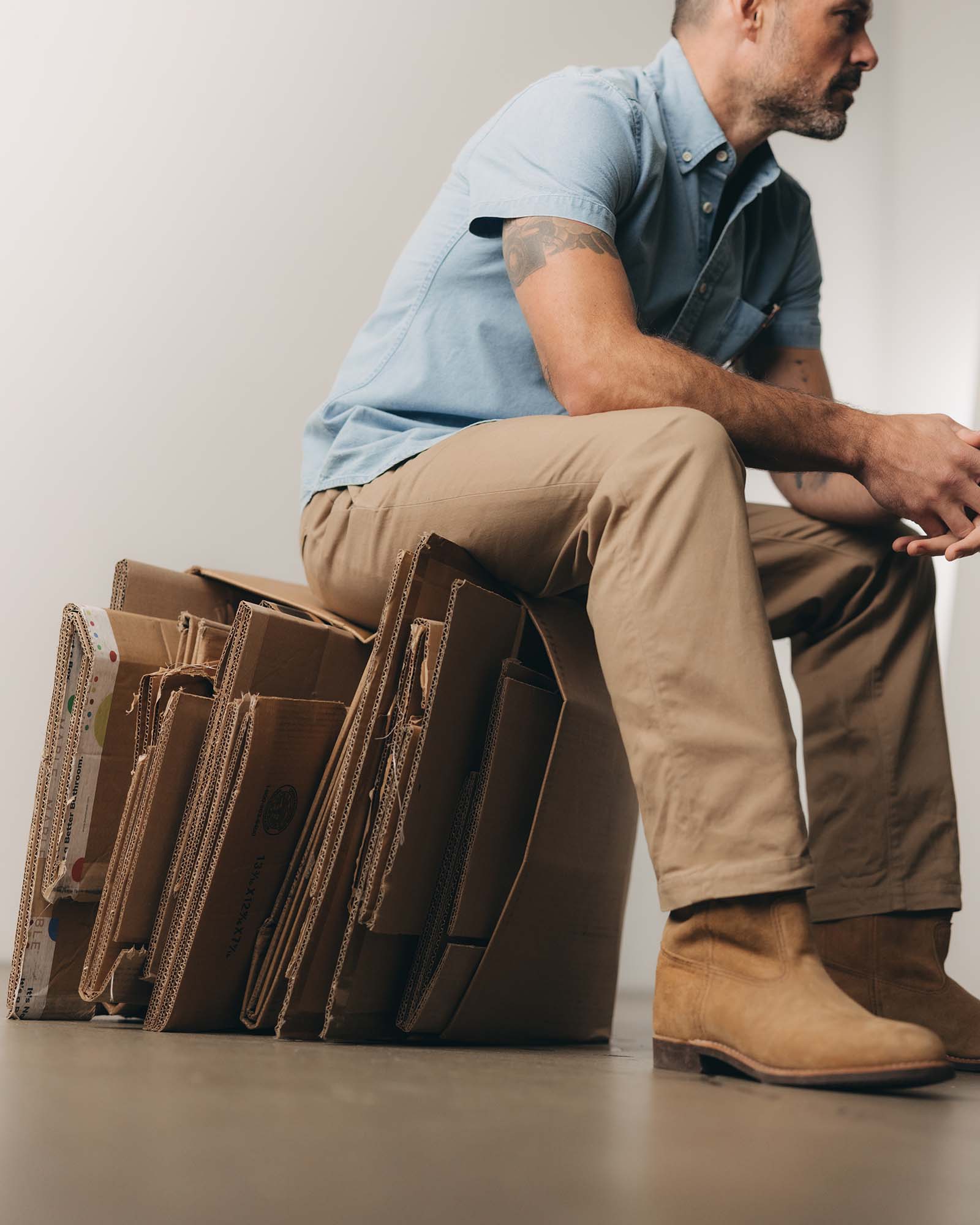 The Democratic Foundation Pant in Organic Khaki | Modern Menswear by yycbvcnbmmnbm