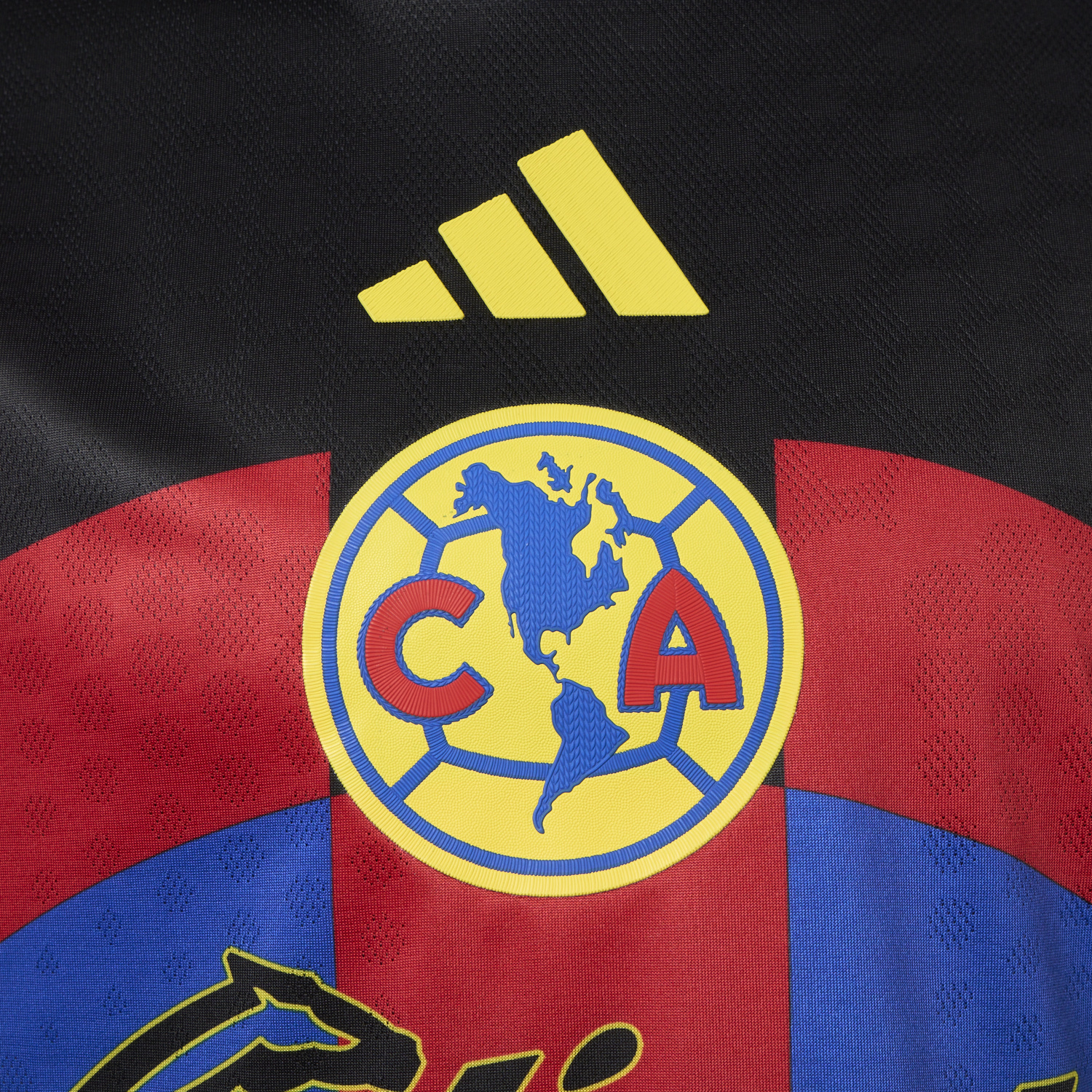 AlphaJersey-【El Día de Muertos Font】Club América 25-26 Home Yellow Jersey - Player Version