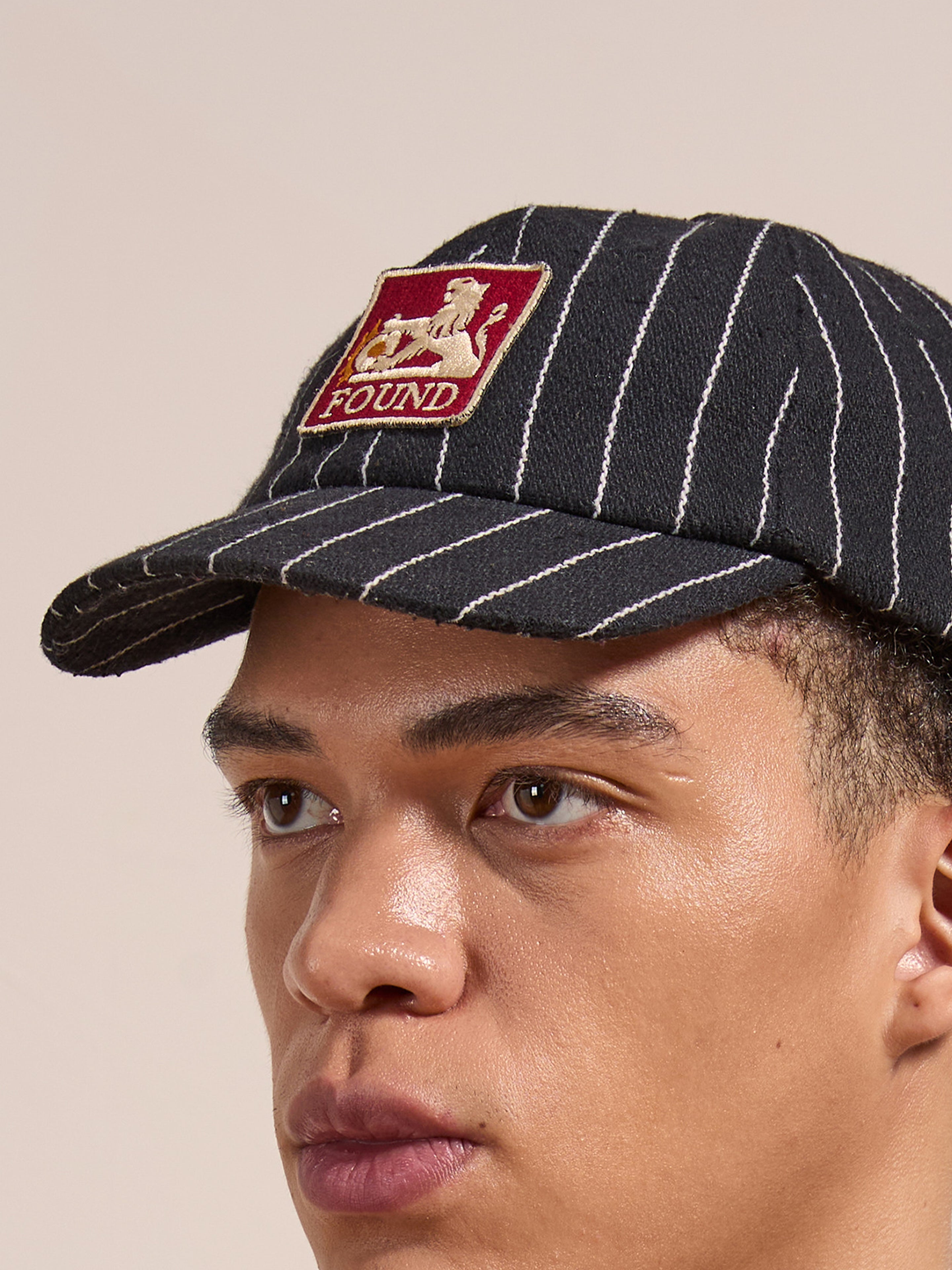Pinstripe Lion Cap | Modern Menswear by yycbvcnbmmnbm