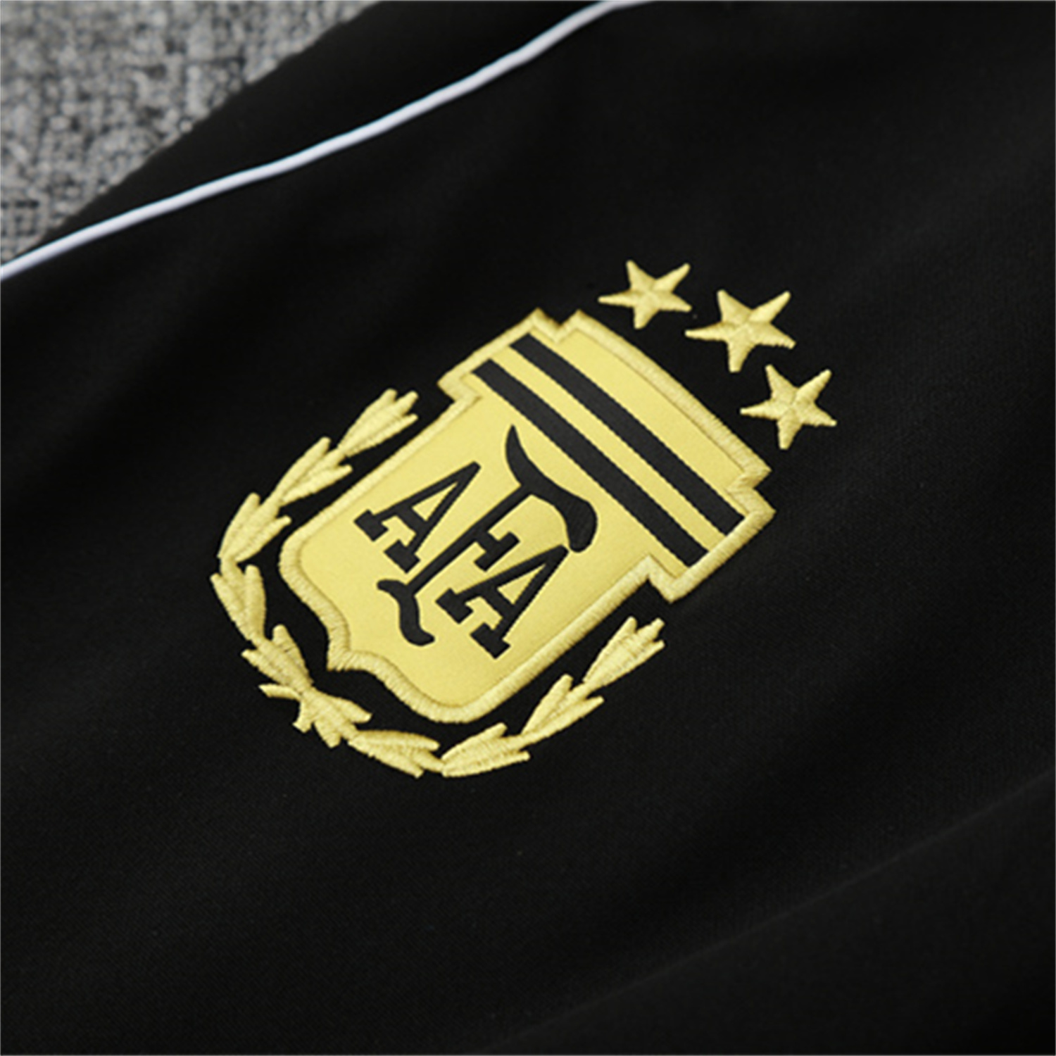 AlphaJersey-Argentina 25-26 Kid Long Sleeves Training Set - Black Top & Black Pants