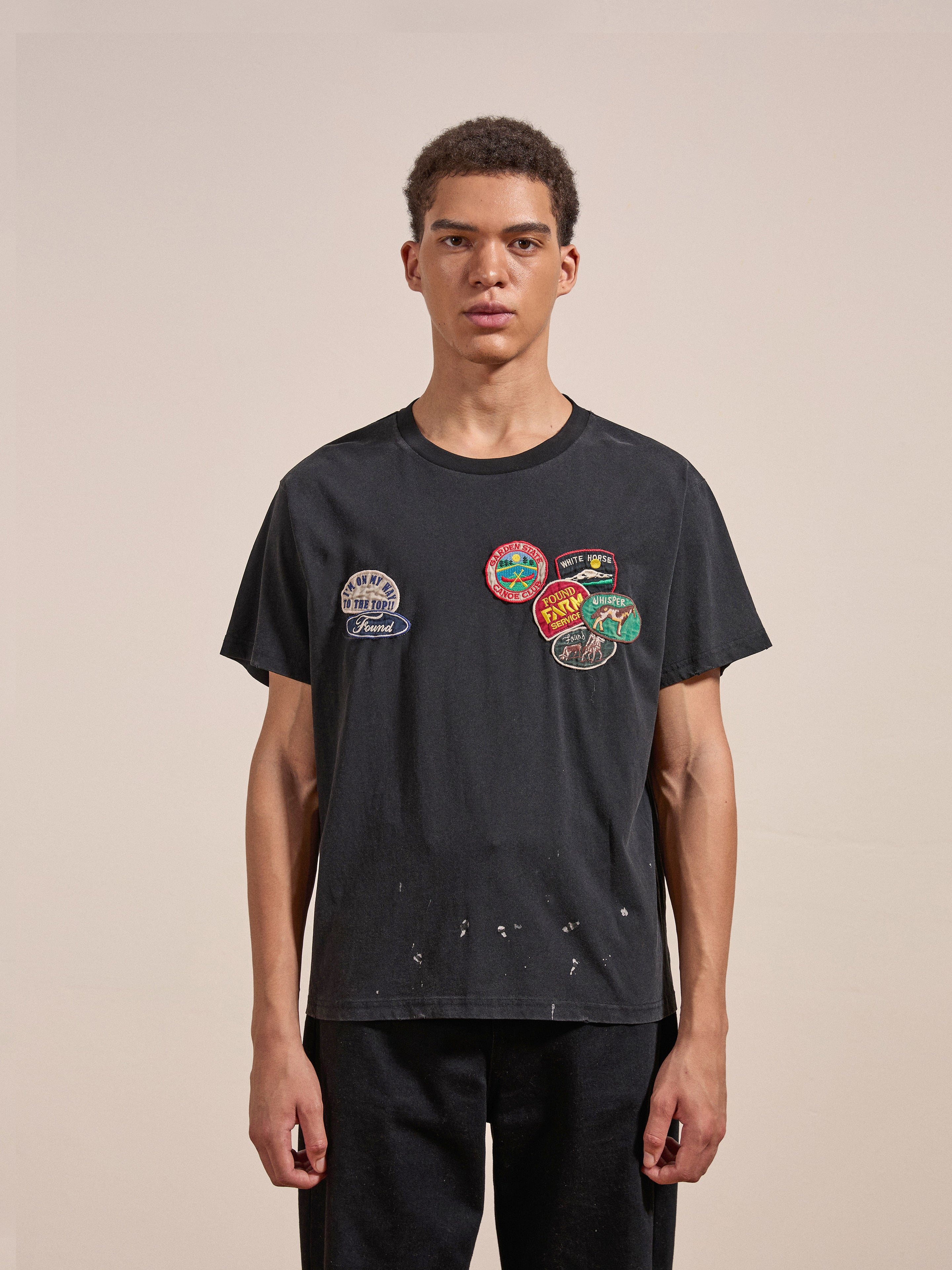 Multi Patch Washed Tee | Modern Menswear by yycbvcnbmmnbm
