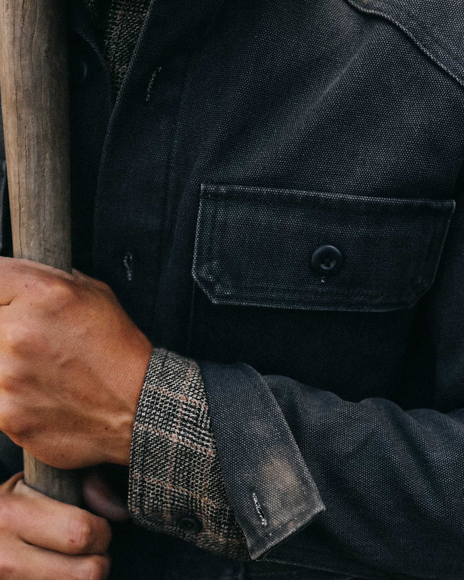 The Shop Shirt in Navy Chipped Canvas | Modern Menswear by yycbvcnbmmnbm