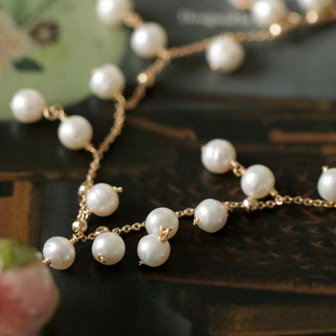 rose pearl necklace