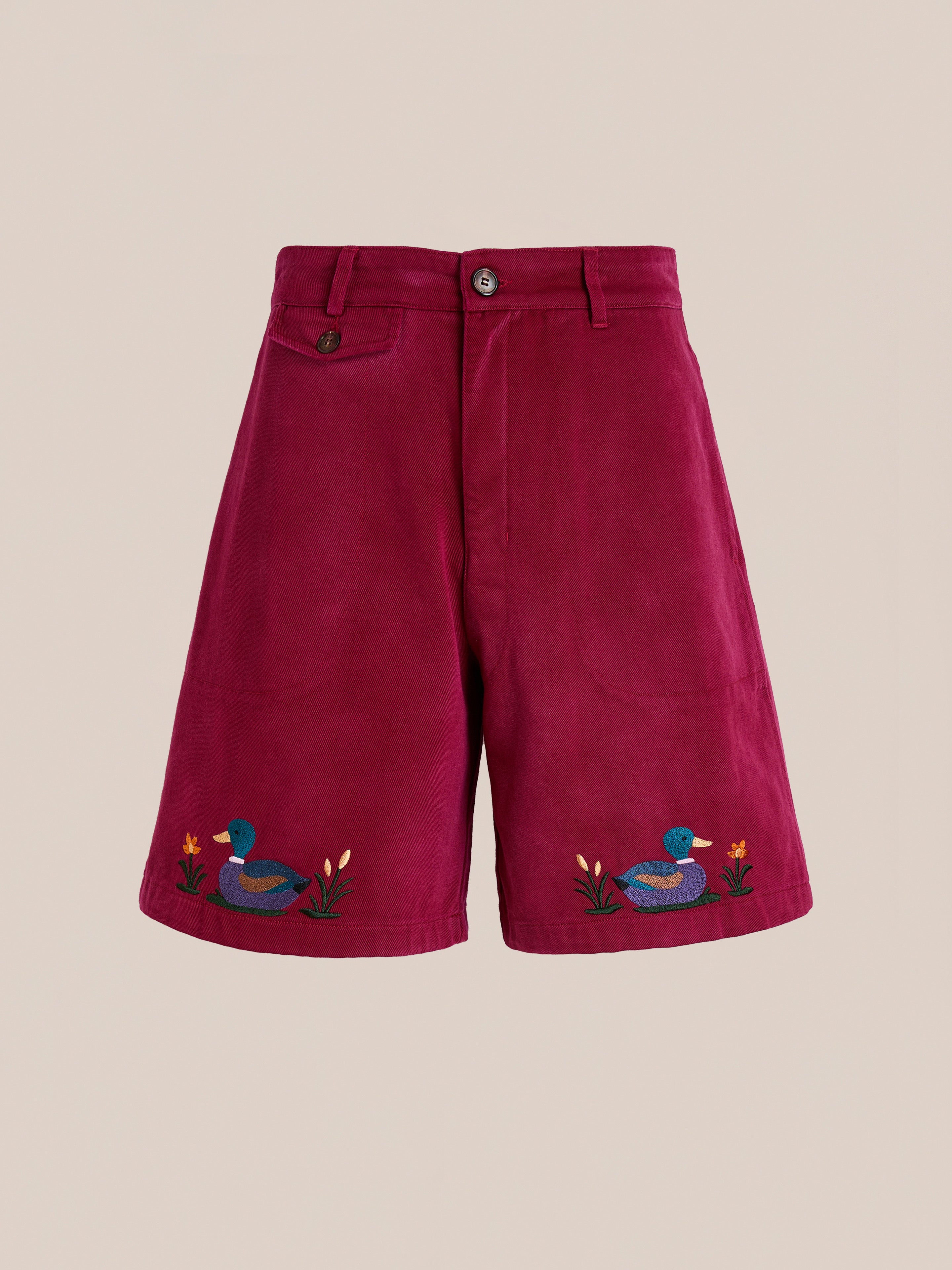 Embroidered Duck Shorts | Modern Menswear by yycbvcnbmmnbm