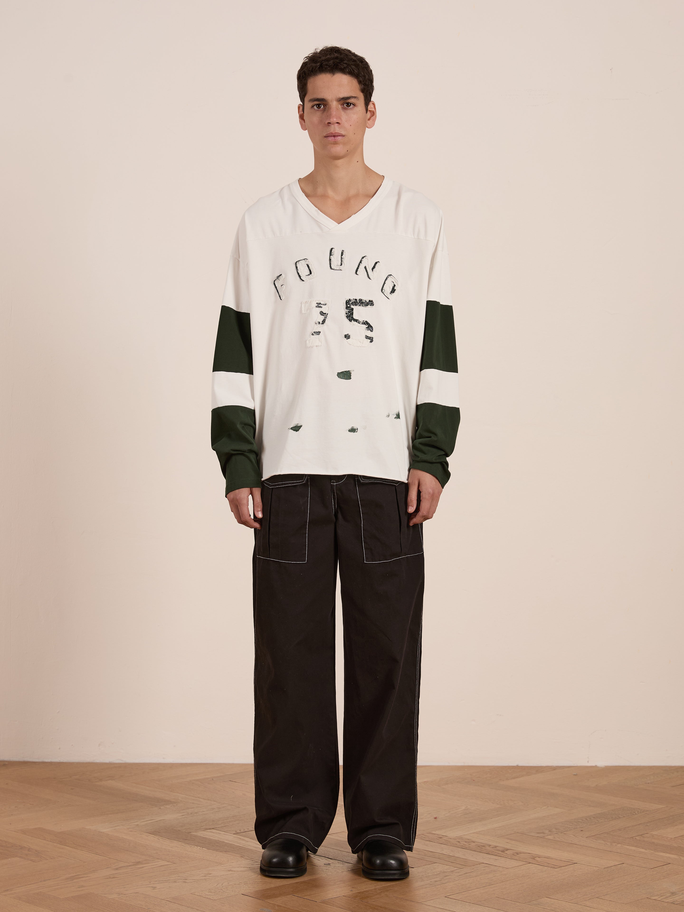Distressed LS Team Jersey | Modern Menswear by yycbvcnbmmnbm