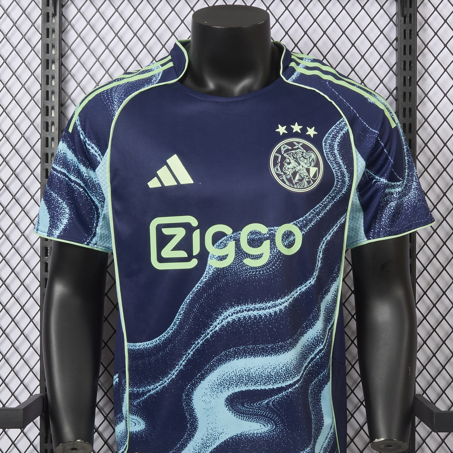 AlphaJersey-Ajax 25-26 Away Deep Blue Jersey - Player Version