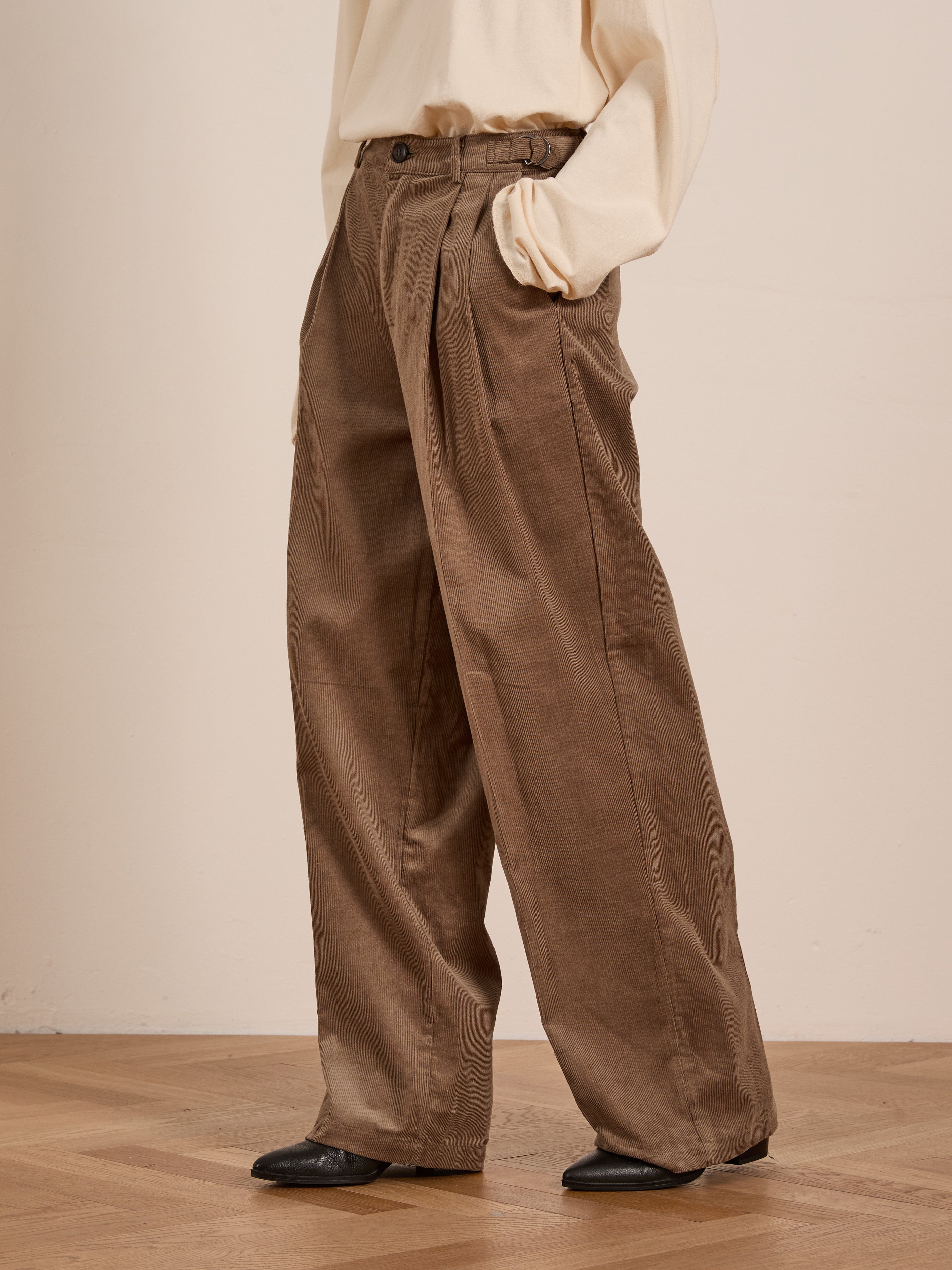 Corduroy Pleated Trousers | Modern Menswear by yycbvcnbmmnbm