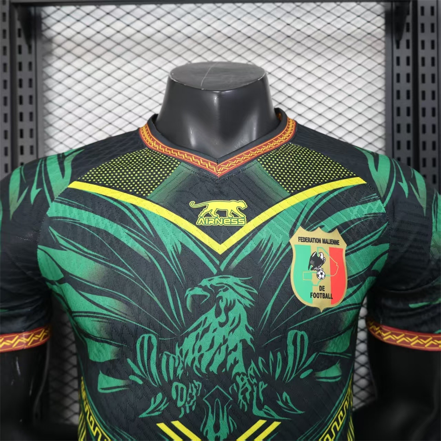 AlphaJersey-Mali 2026 Eagle Black Green Jersey - Player Version