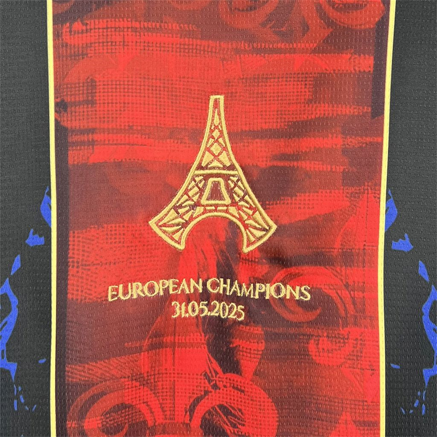 AlphaJersey-Paris Saint-Germain PSG 25-26 Champions League Commemorative Edition Blue Red Eiffel Tower T-shirts