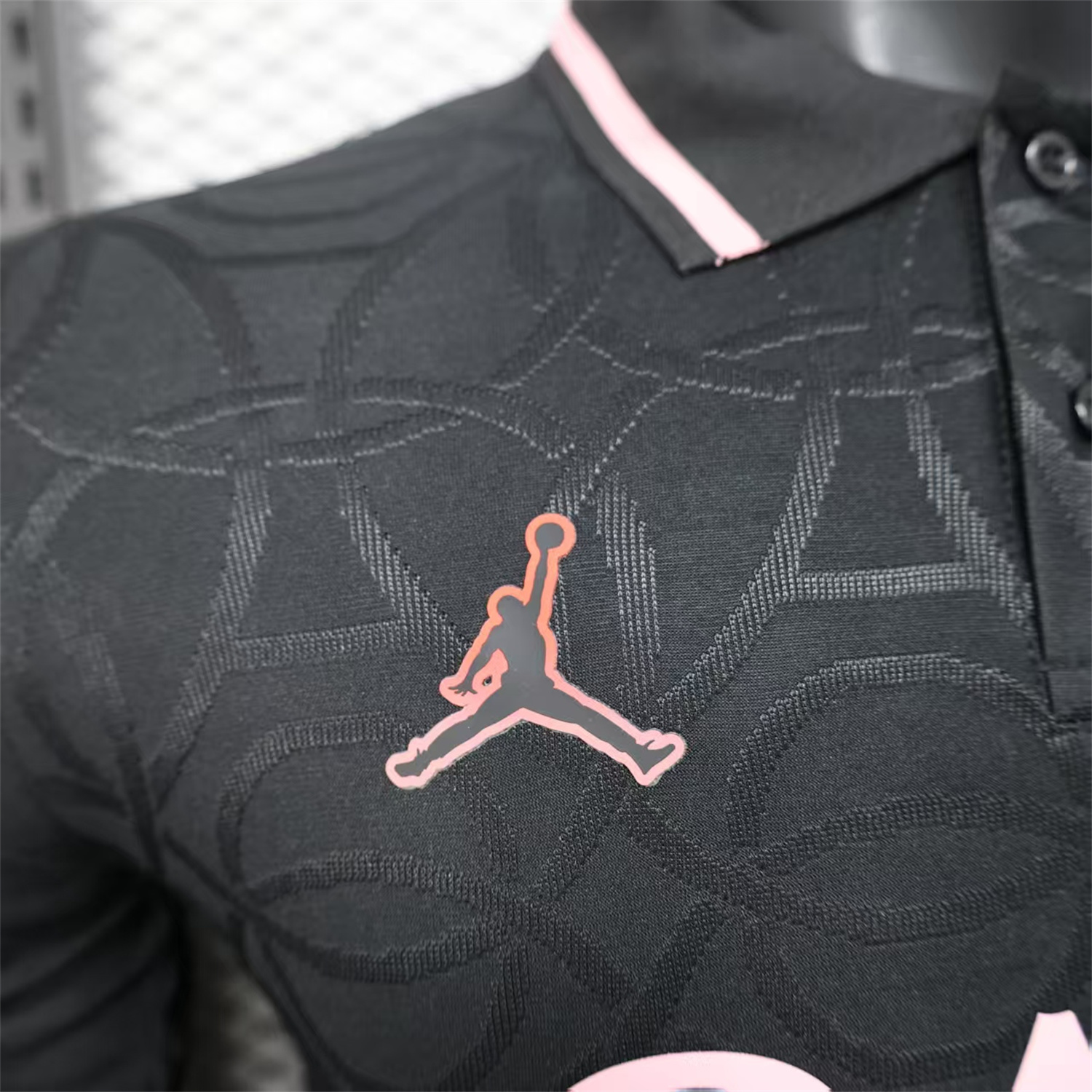 AlphaJersey-Paris Saint-Germain PSG 25-26 JD Black Special Jersey with Red Badge - Player Version