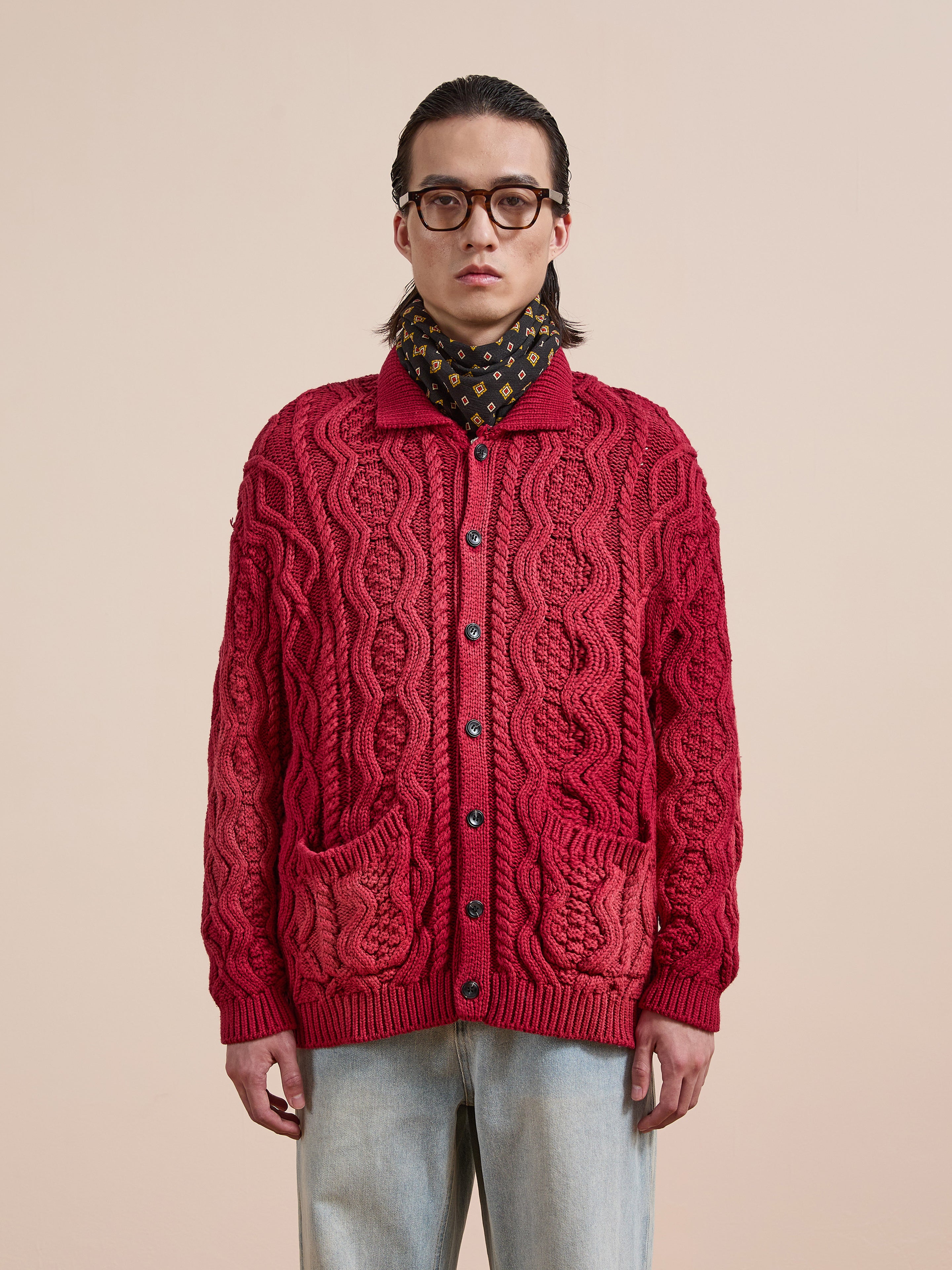 Cable Knit Buttoned Cardigan | Modern Menswear by yycbvcnbmmnbm