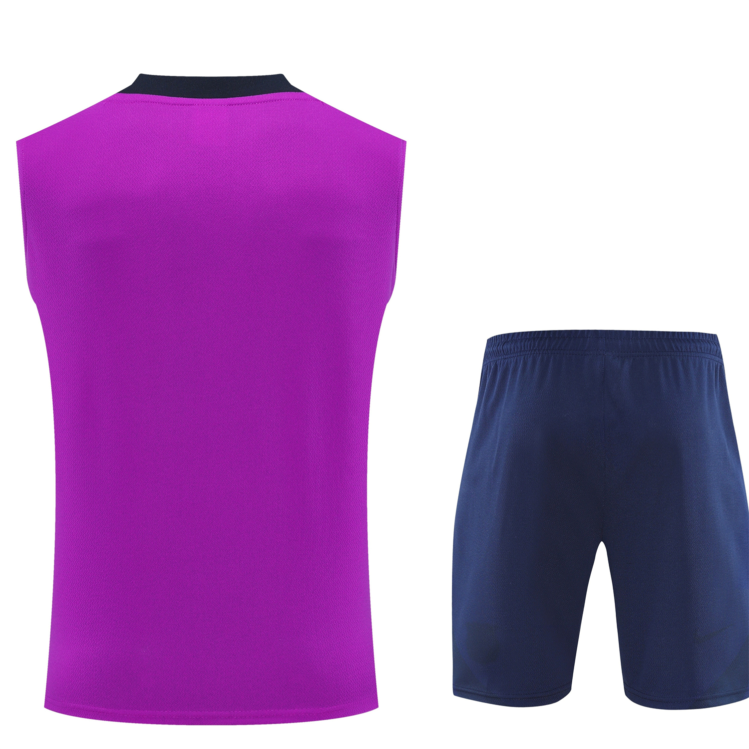 AlphaJersey-Barcelona 25-26 Vest Training Set - Purple Vest and Dark Blue Shorts