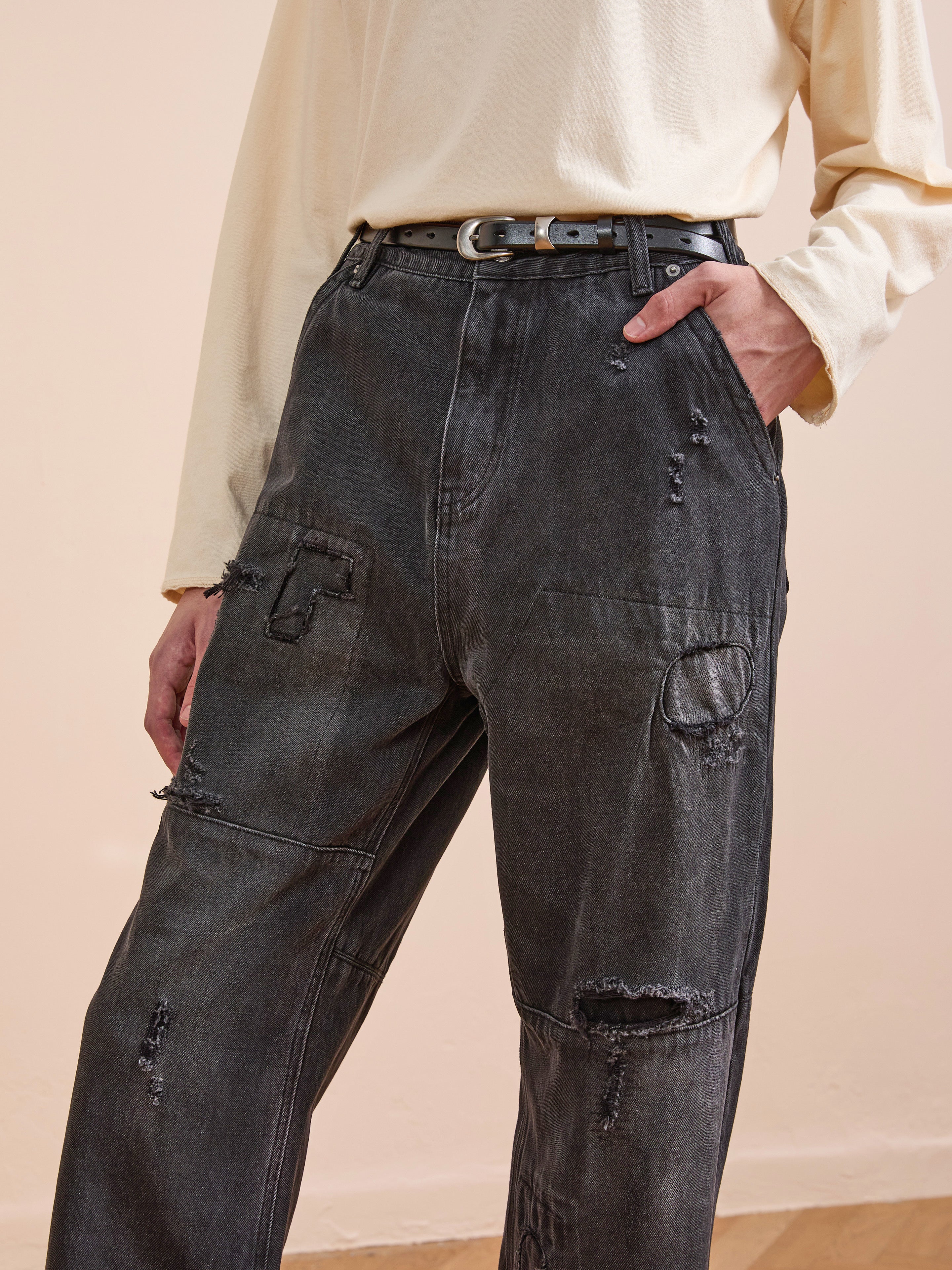 Painter Repaired Jeans | Modern Menswear by yycbvcnbmmnbm