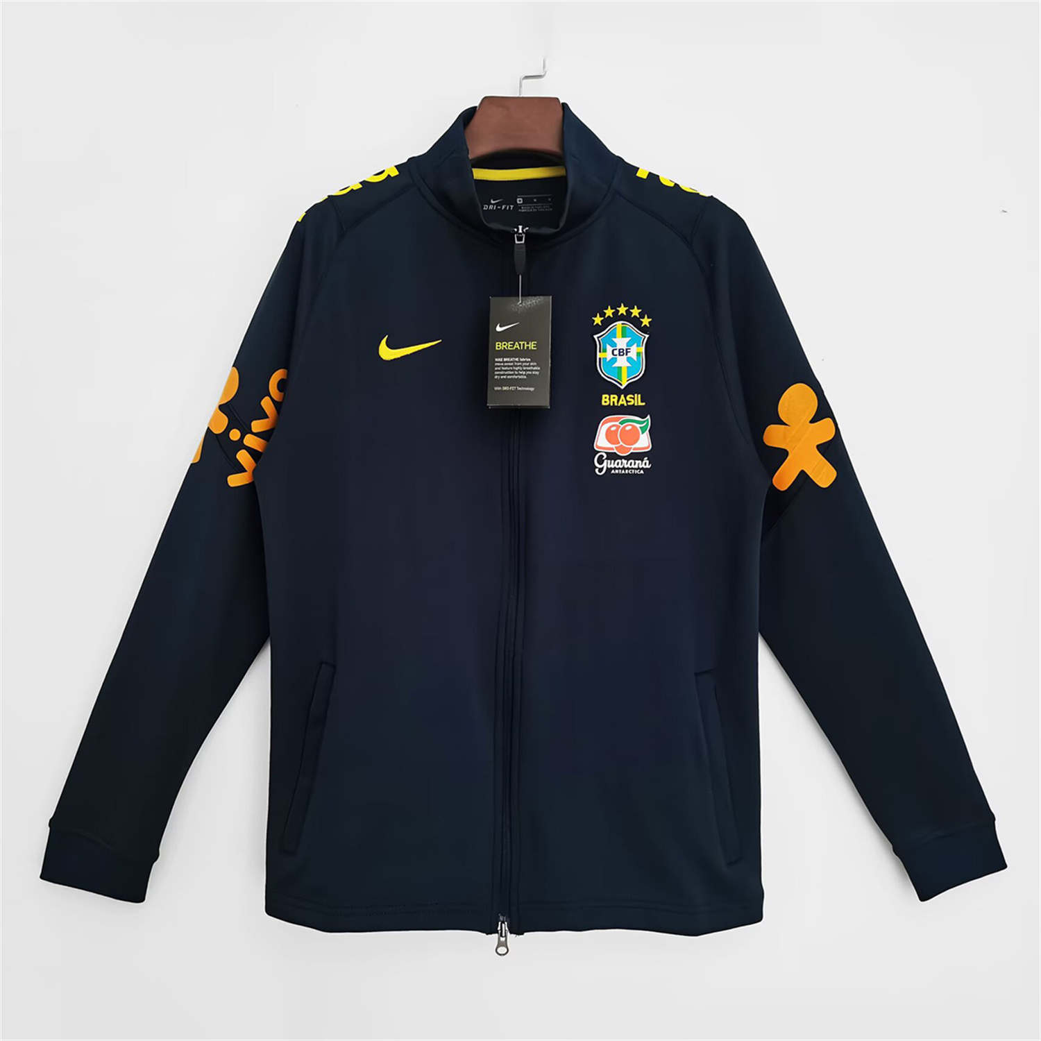 AlphaJersey-Retro Brazil 2022 Dark Blue Windbreaker