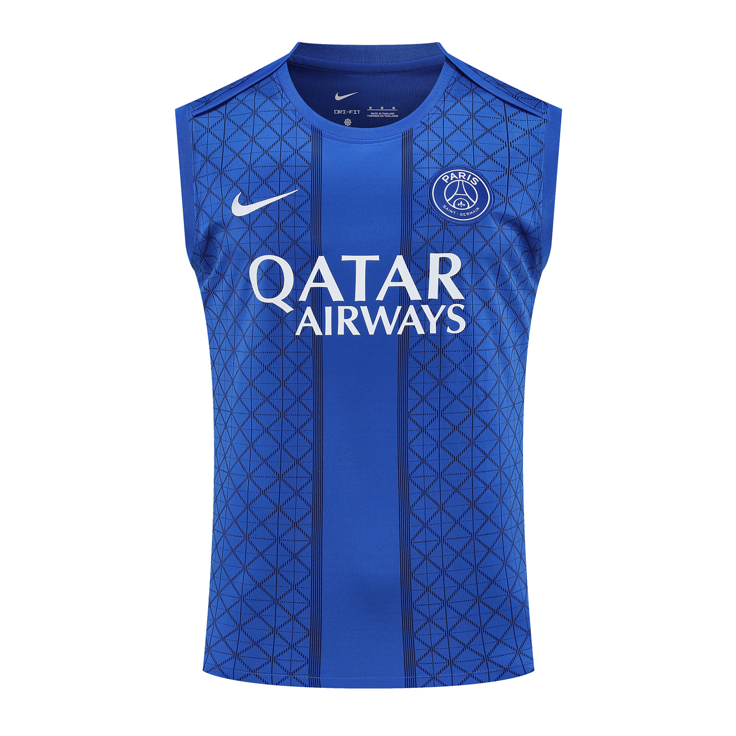 AlphaJersey-Paris Saint-Germain PSG 25-26 Vest Training Set - Ocean Blue Vest & Deep Blue Shorts