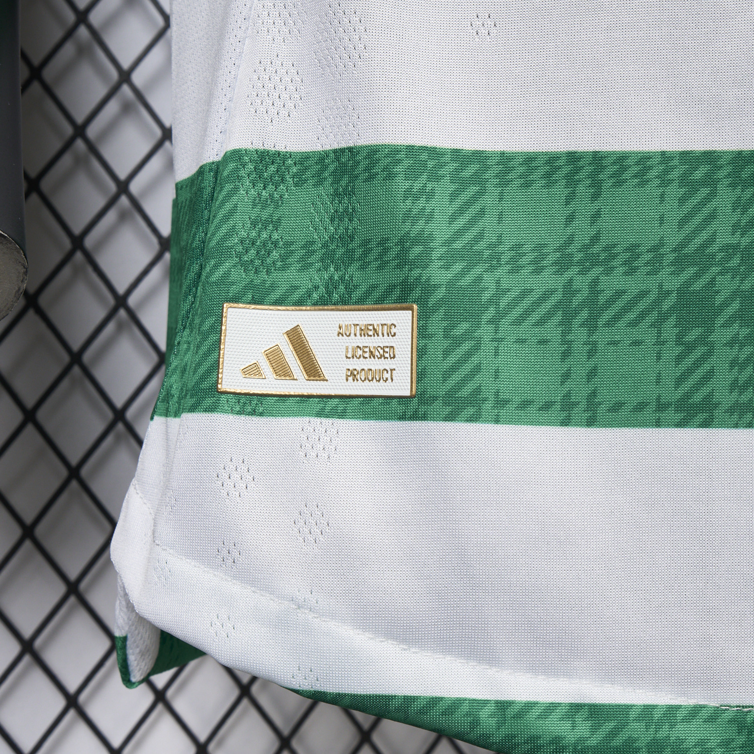 AlphaJersey-Celtic 25-26 Home Green White Stripes Jersey - Player Version