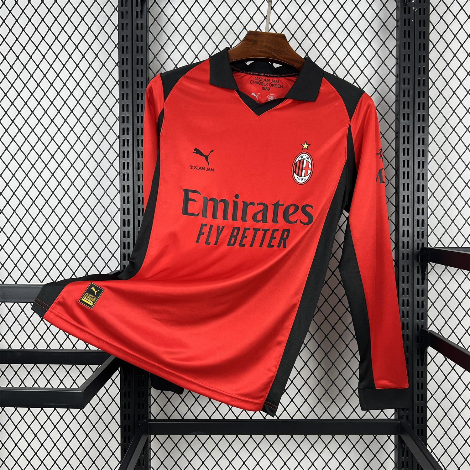 AlphaJersey-AC Milan 25-26 Fourth Red Long Sleeves Jersey - Fans Version