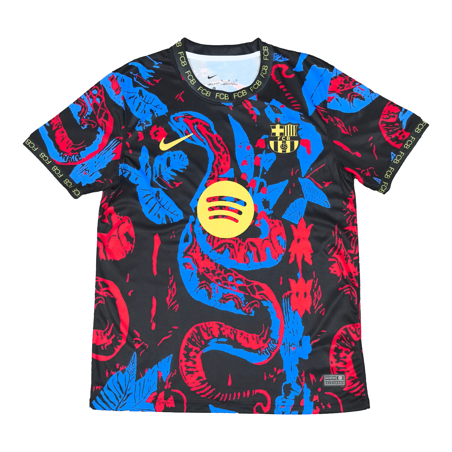 AlphaJersey-Barcelona 25-26 Red Blue Snake Silhouette Pattern Special Jersey - Fans Version