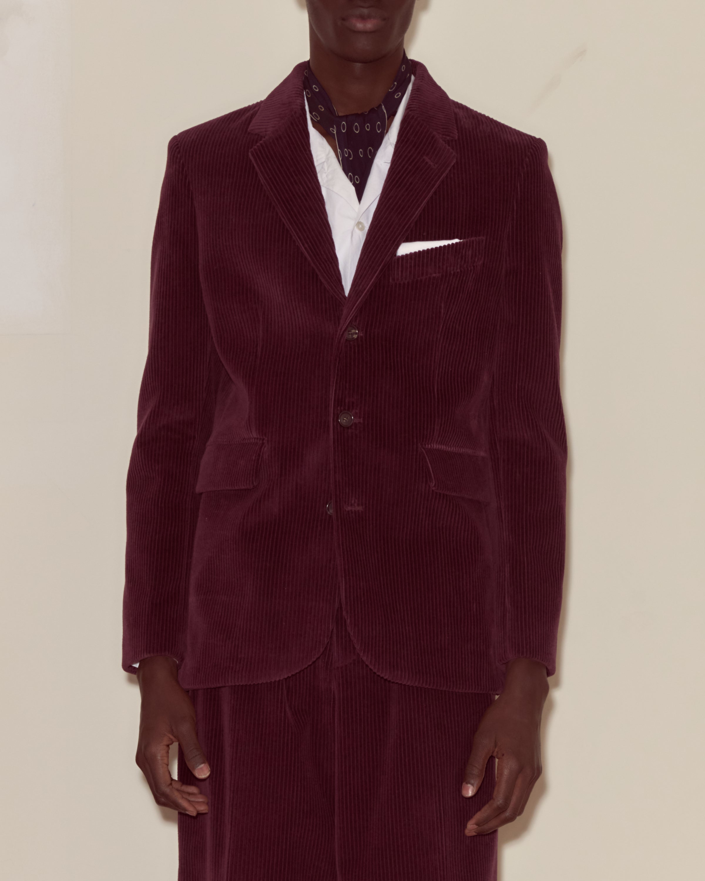 Corduroy Suit Jacket - Dark Purple | Modern Menswear by yycbvcnbmmnbm