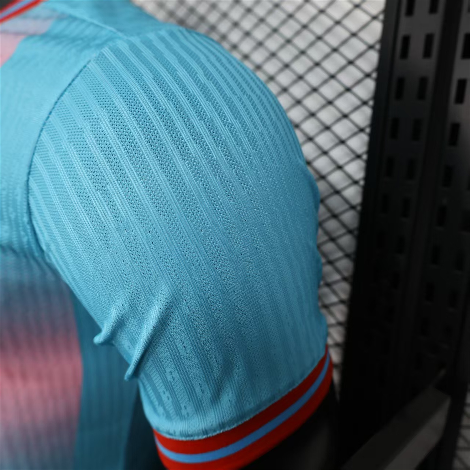 AlphaJersey-Barcelona 25-26 Orange Logo Pink & Light Blue Special Jersey - Player Version