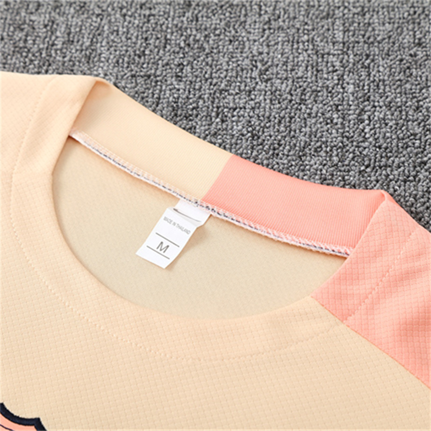 AlphaJersey-Barcelona 25-26 Short-Sleeve Training Set - Beige Top & Blue Shorts