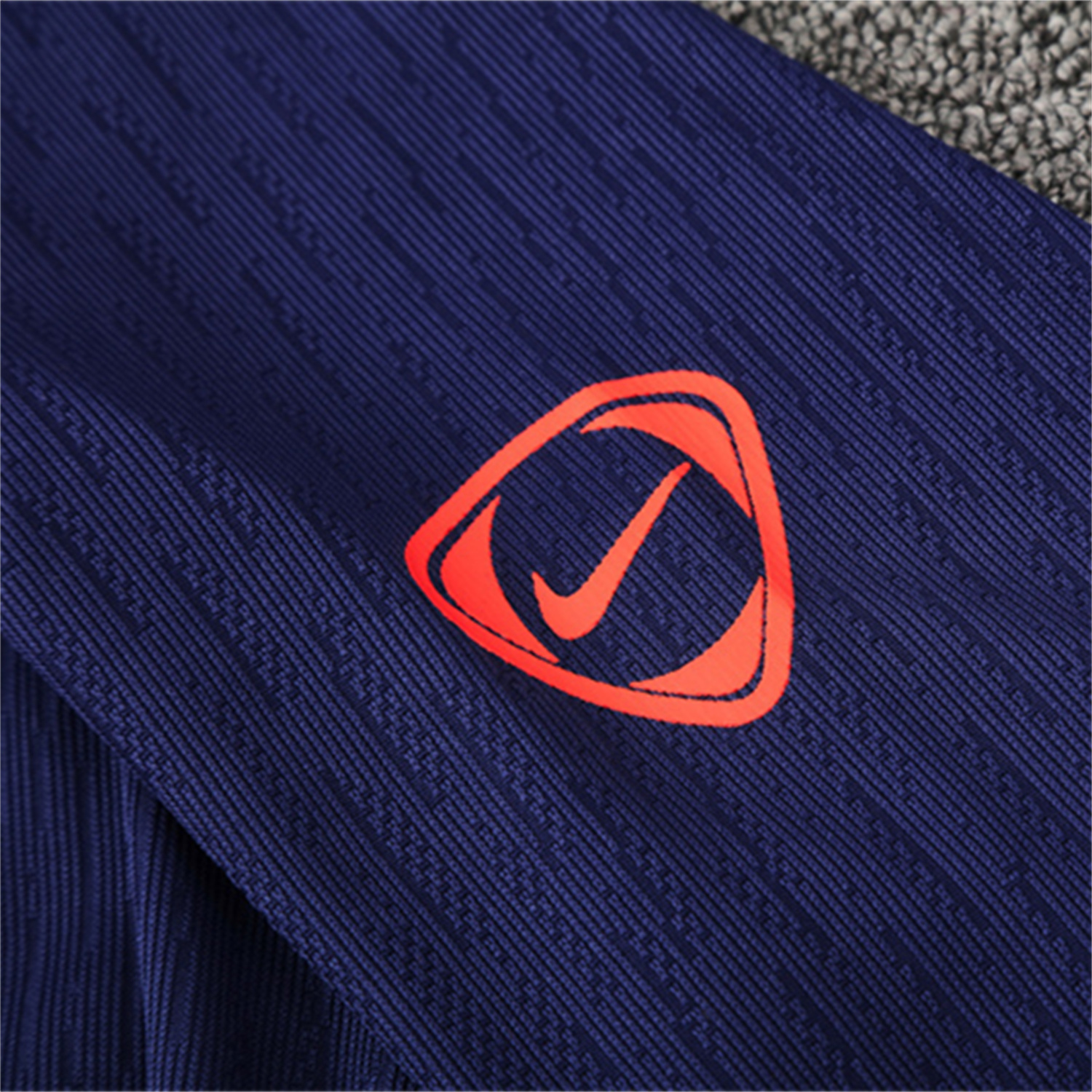 AlphaJersey-Barcelona 25-26 Kids Long Sleeve Training Set - Royal Blue Top Orange Sponsor & Royal Blue Pants