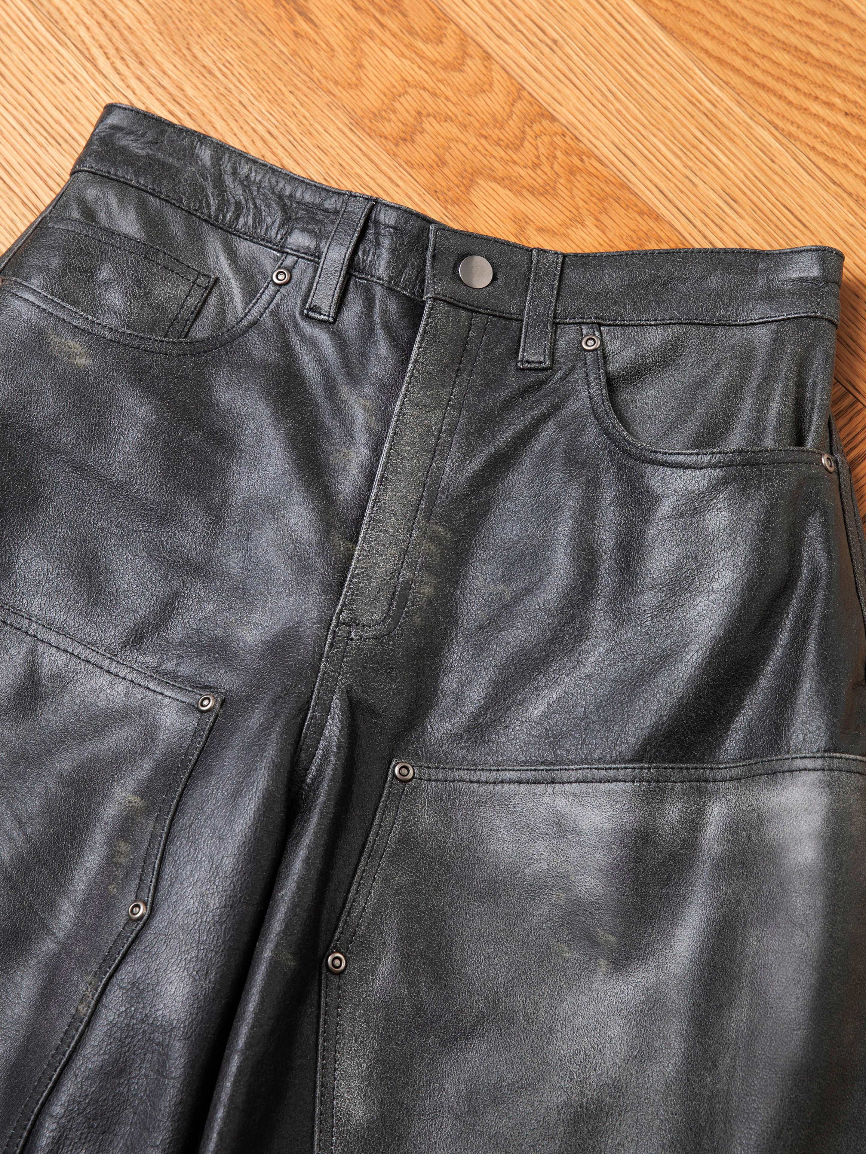 Distressed Genuine Leather Carpenter Pants | Modern Menswear by yycbvcnbmmnbm