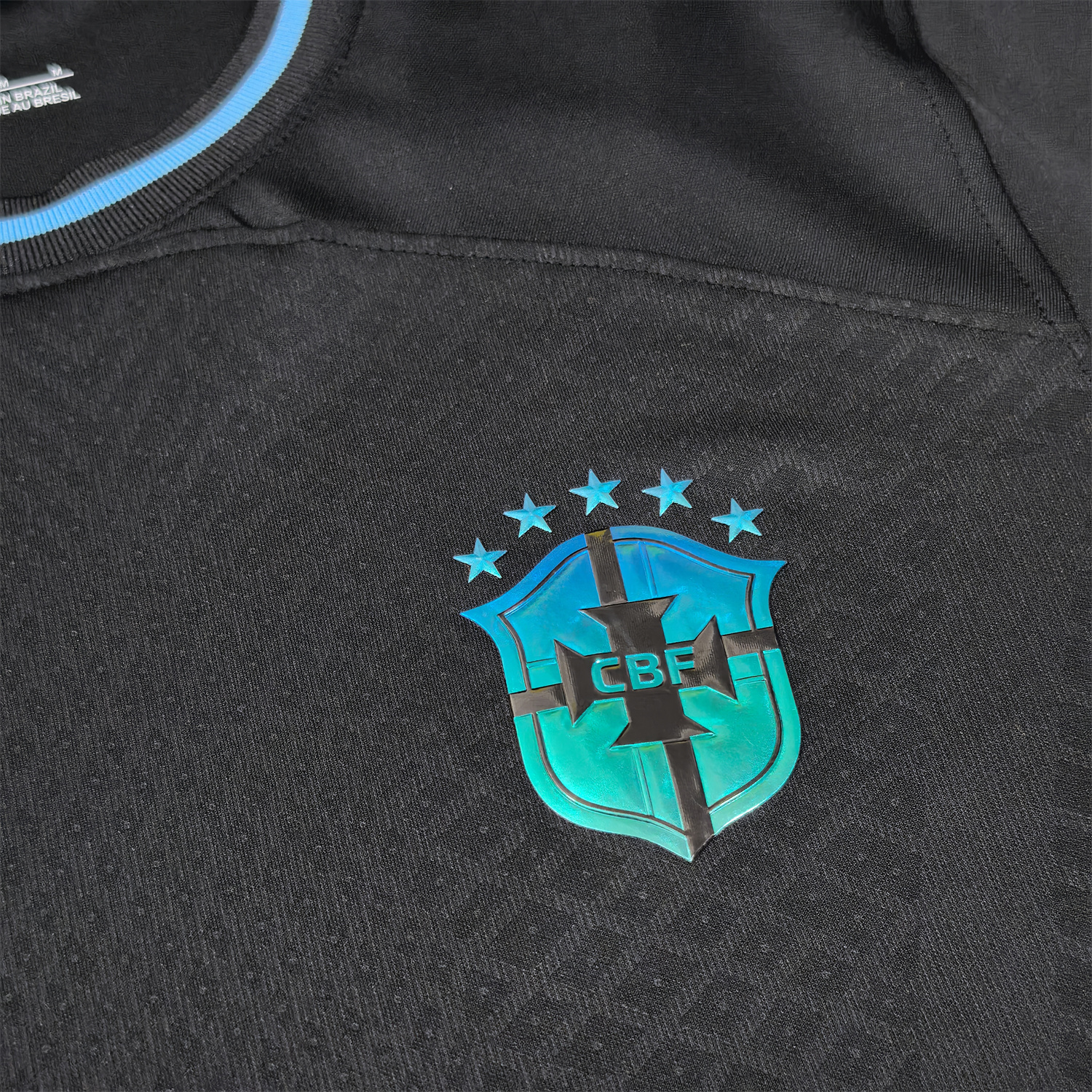 AlphaJersey-Brazil 25-26 Reflective Team Logo Black Special Jersey - Fans Version