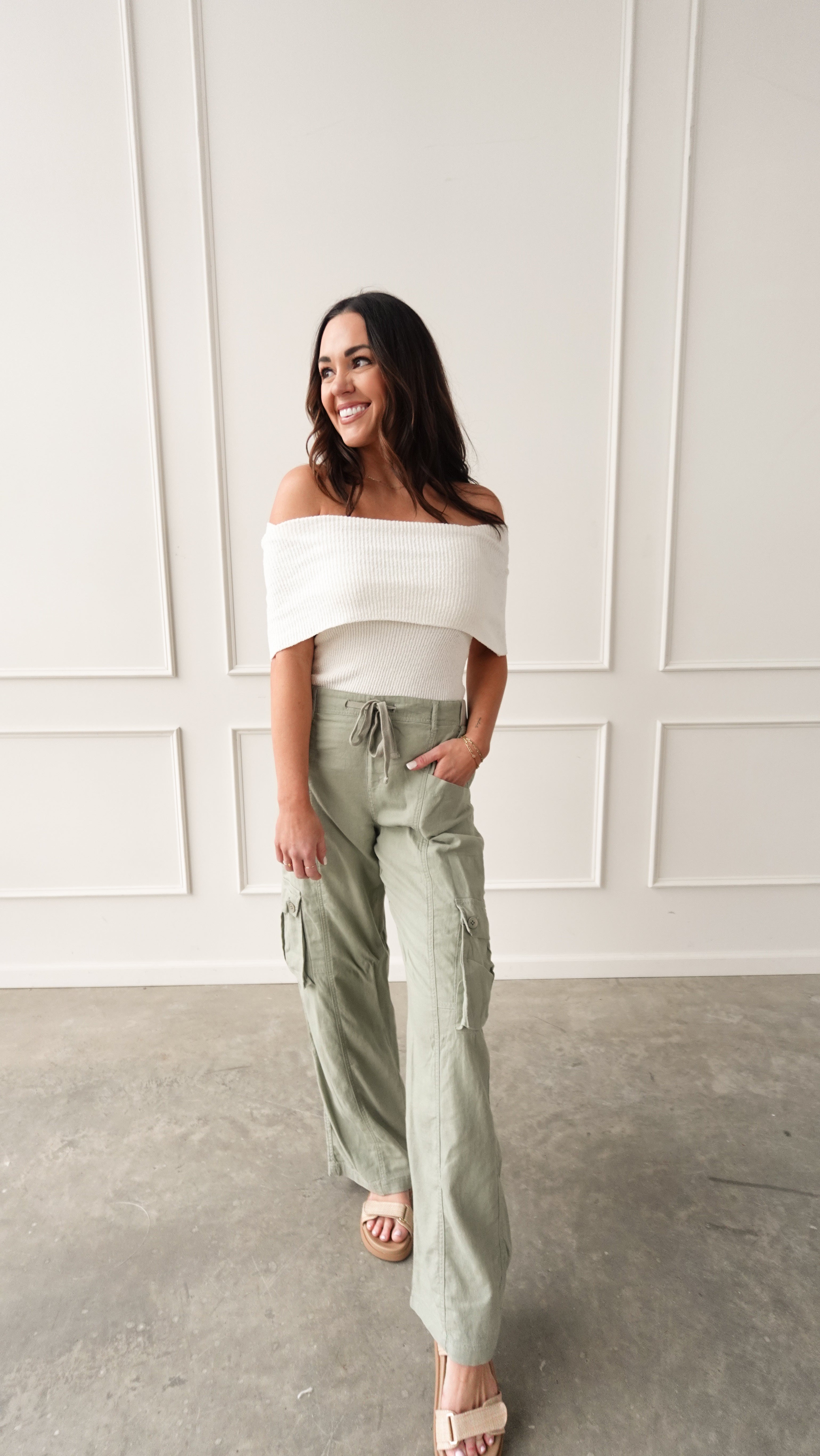 White Off-Shoulder Knit Top | Elegant Women's Fashion by coolavocek