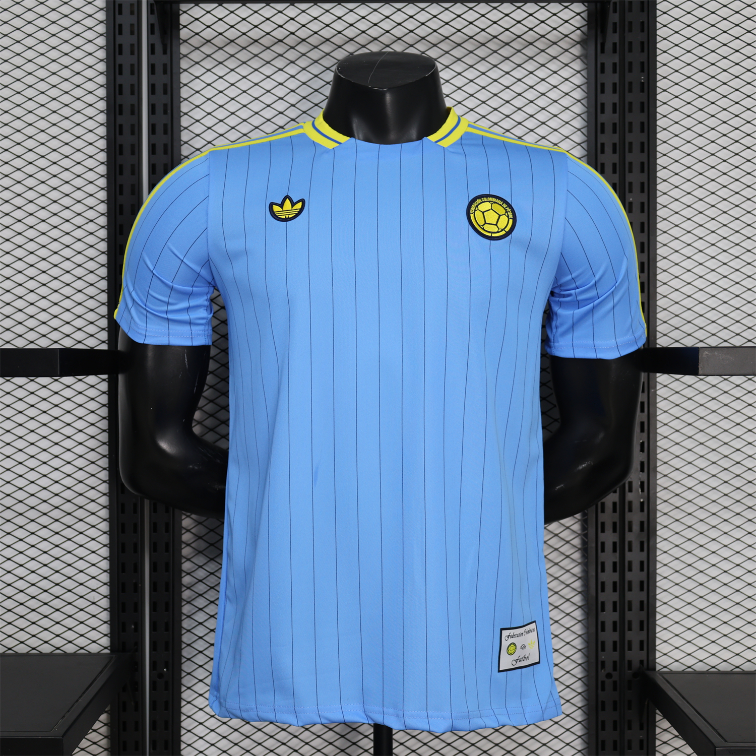 AlphaJersey-Colombia 2026 Terrace Icon Retro Casual Style Blue Jersey - Player Version