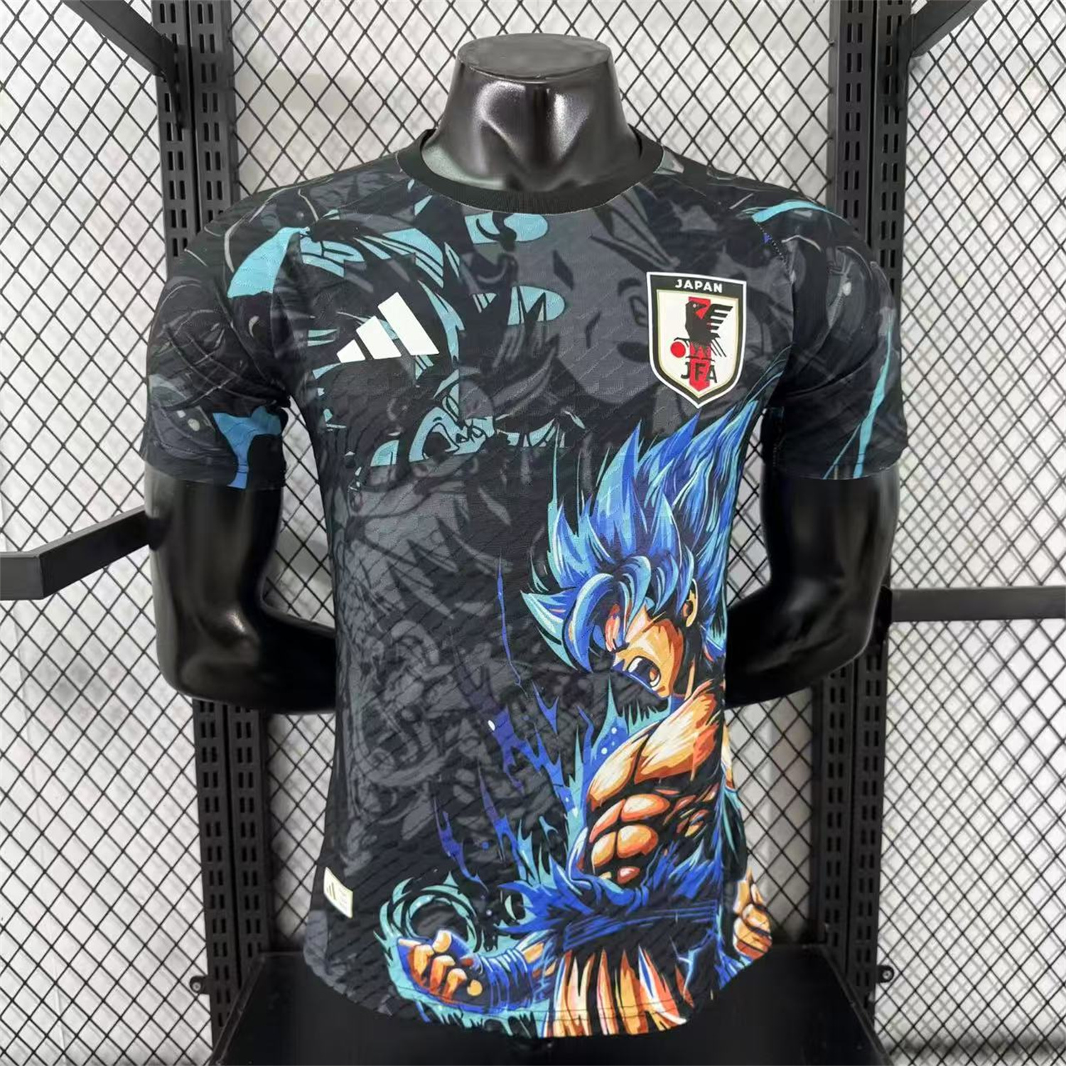 AlphaJersey-Japan 25-26 Blue Hair Bejita Black Special Edition Jersey - Player Version