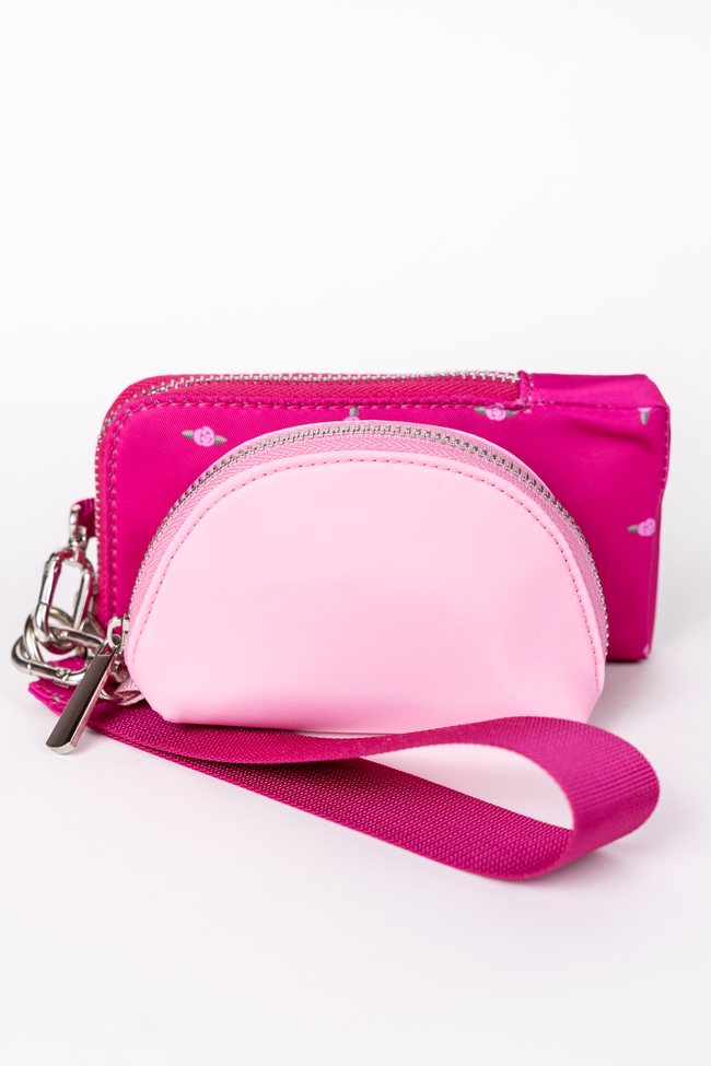 Active State Fuchsia Petal Pop Dual Pouch Wristlet DOORBUSTER | Elegant Women's Fashion by coolavocek